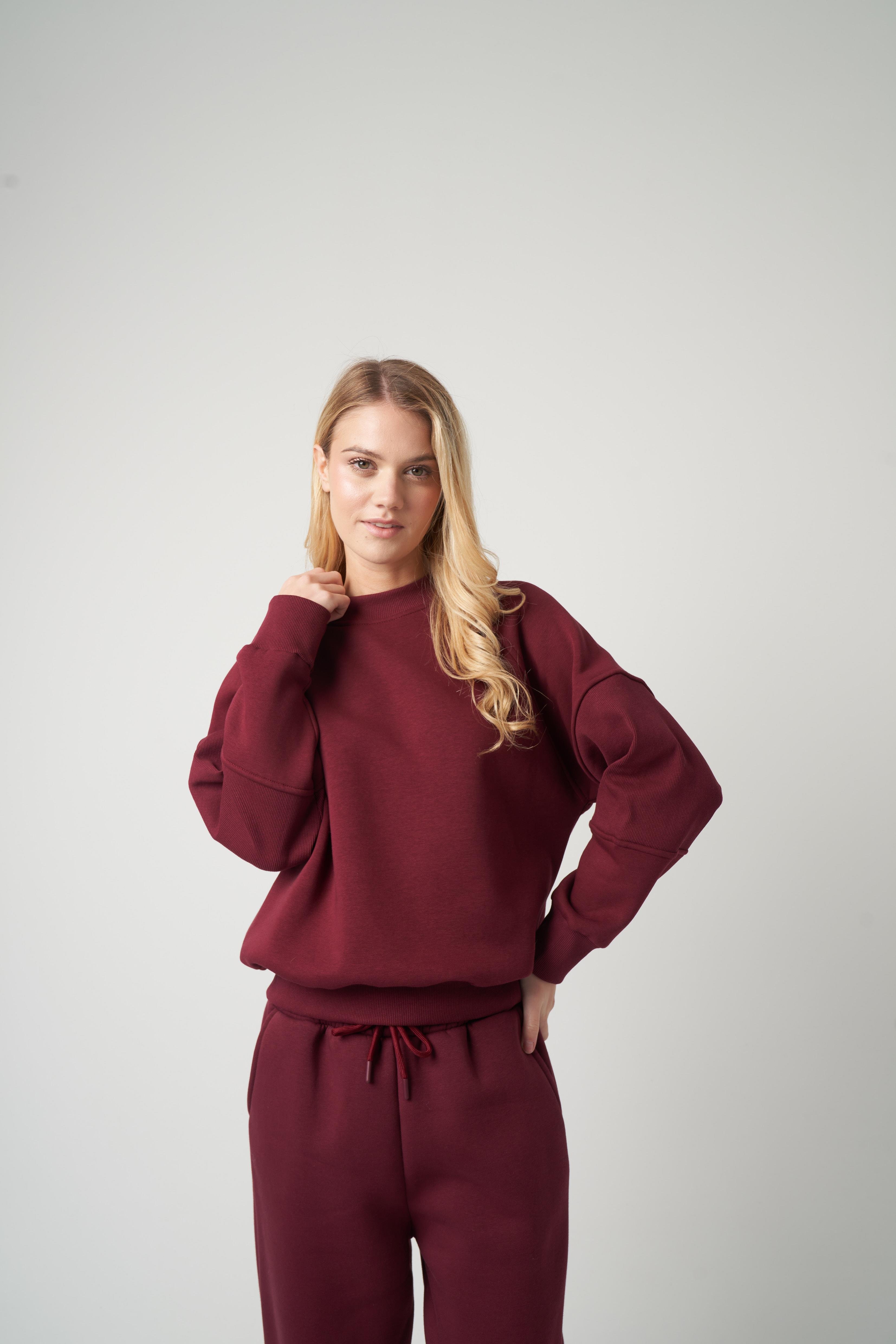 Basic Sweatshirt Bordo