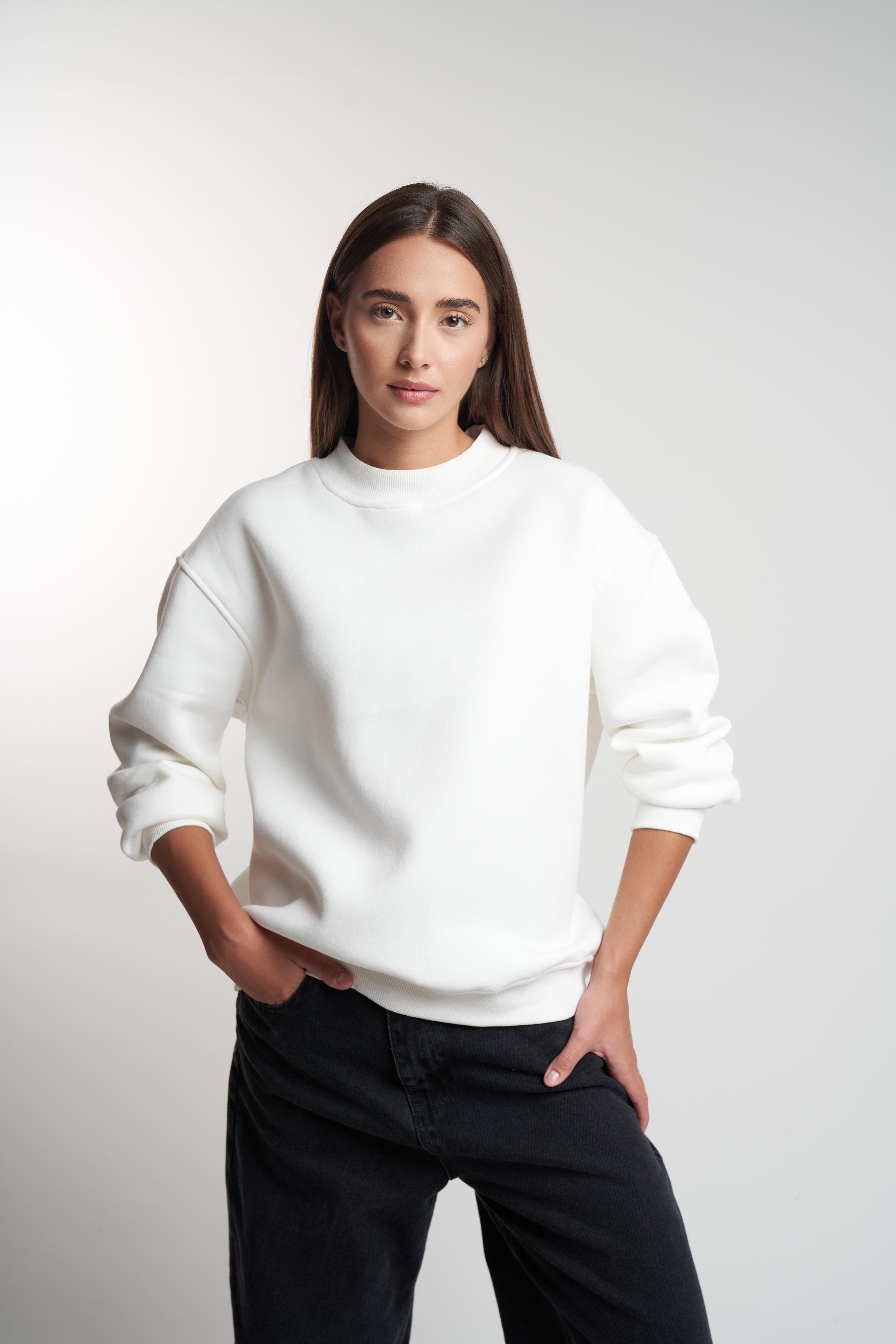 Basic Sweatshirt Ekru