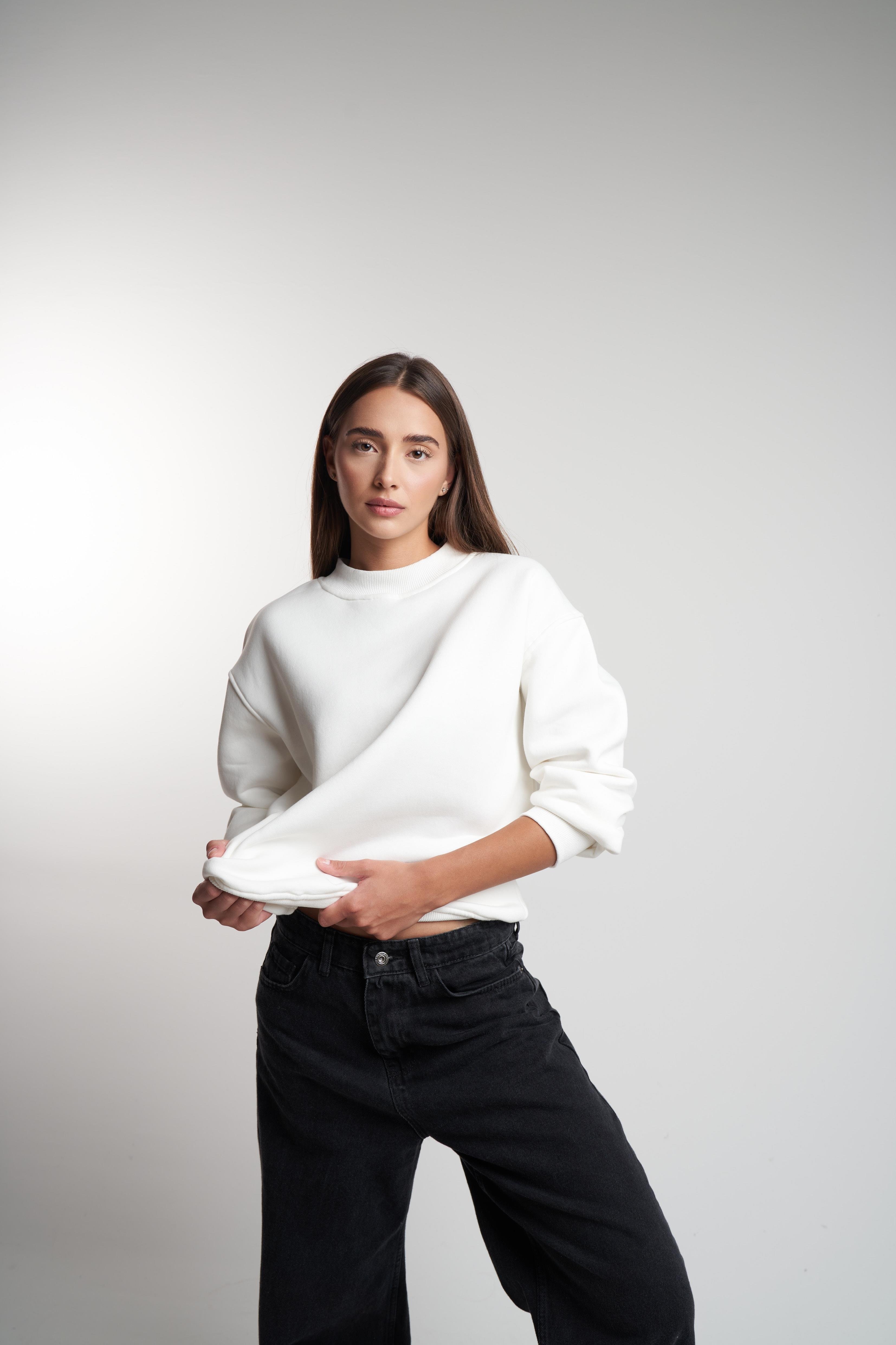 Basic Sweatshirt Ekru