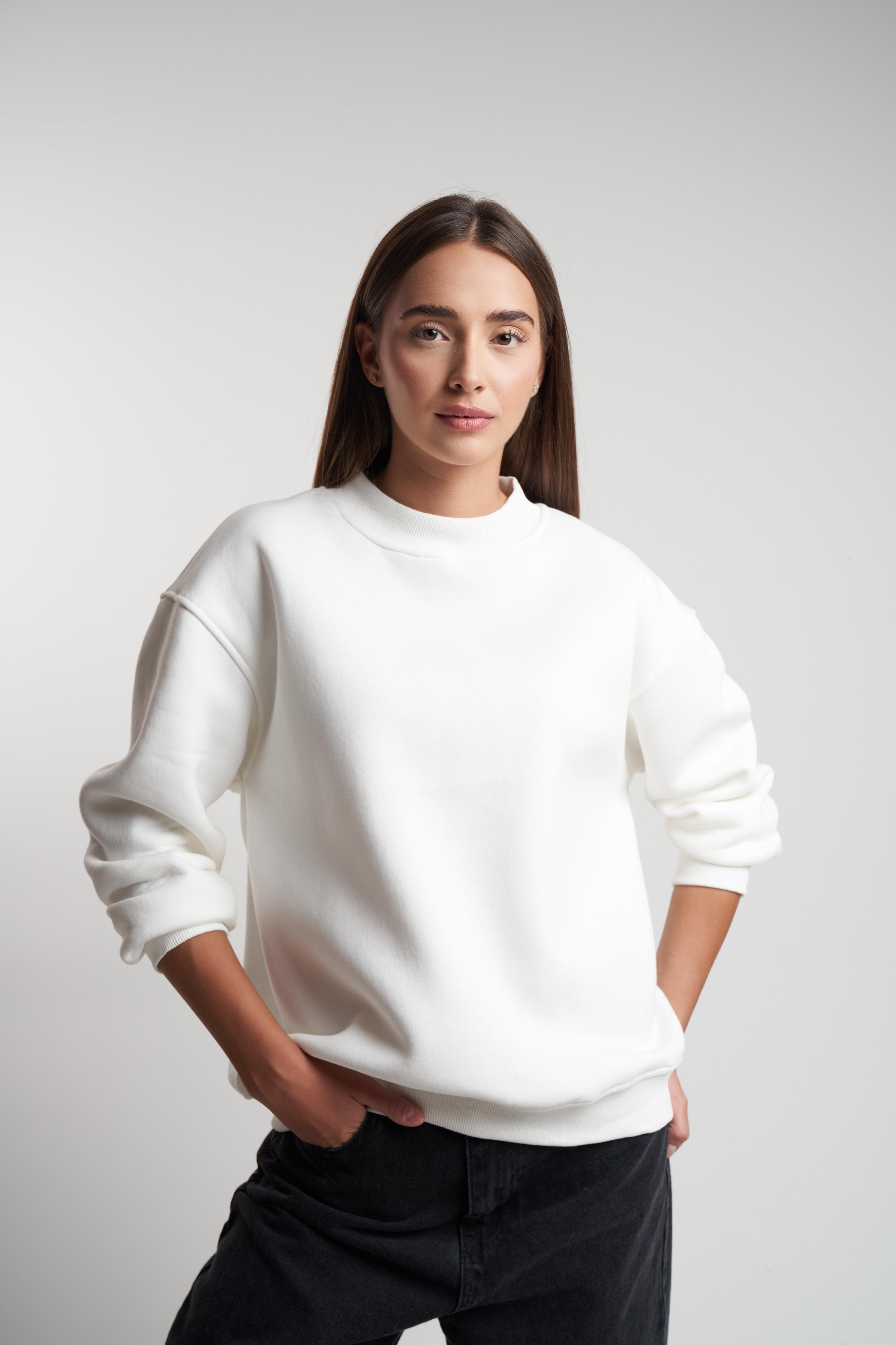 Basic Sweatshirt Ekru