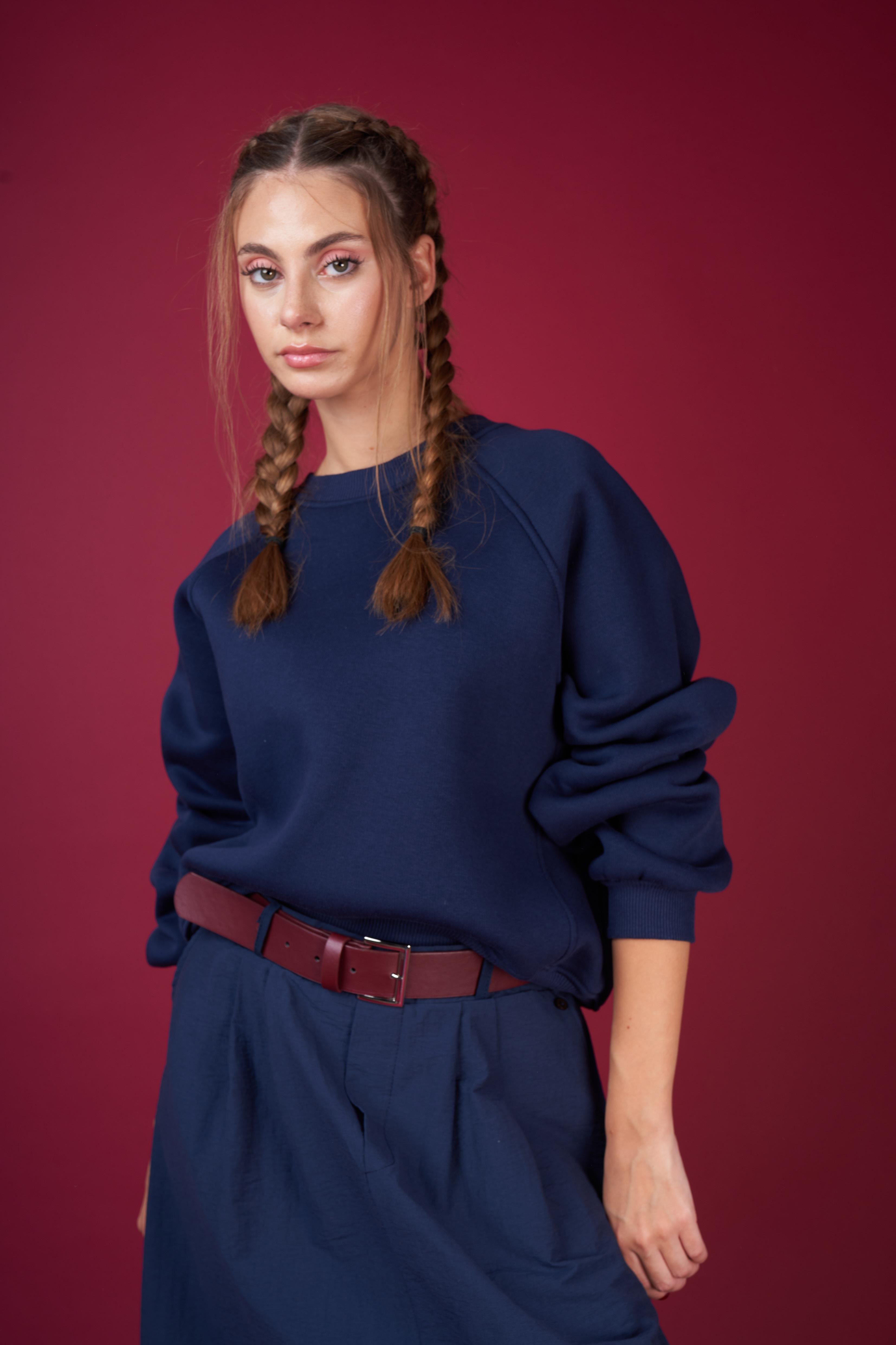Basic Sweatshirt Lacivert
