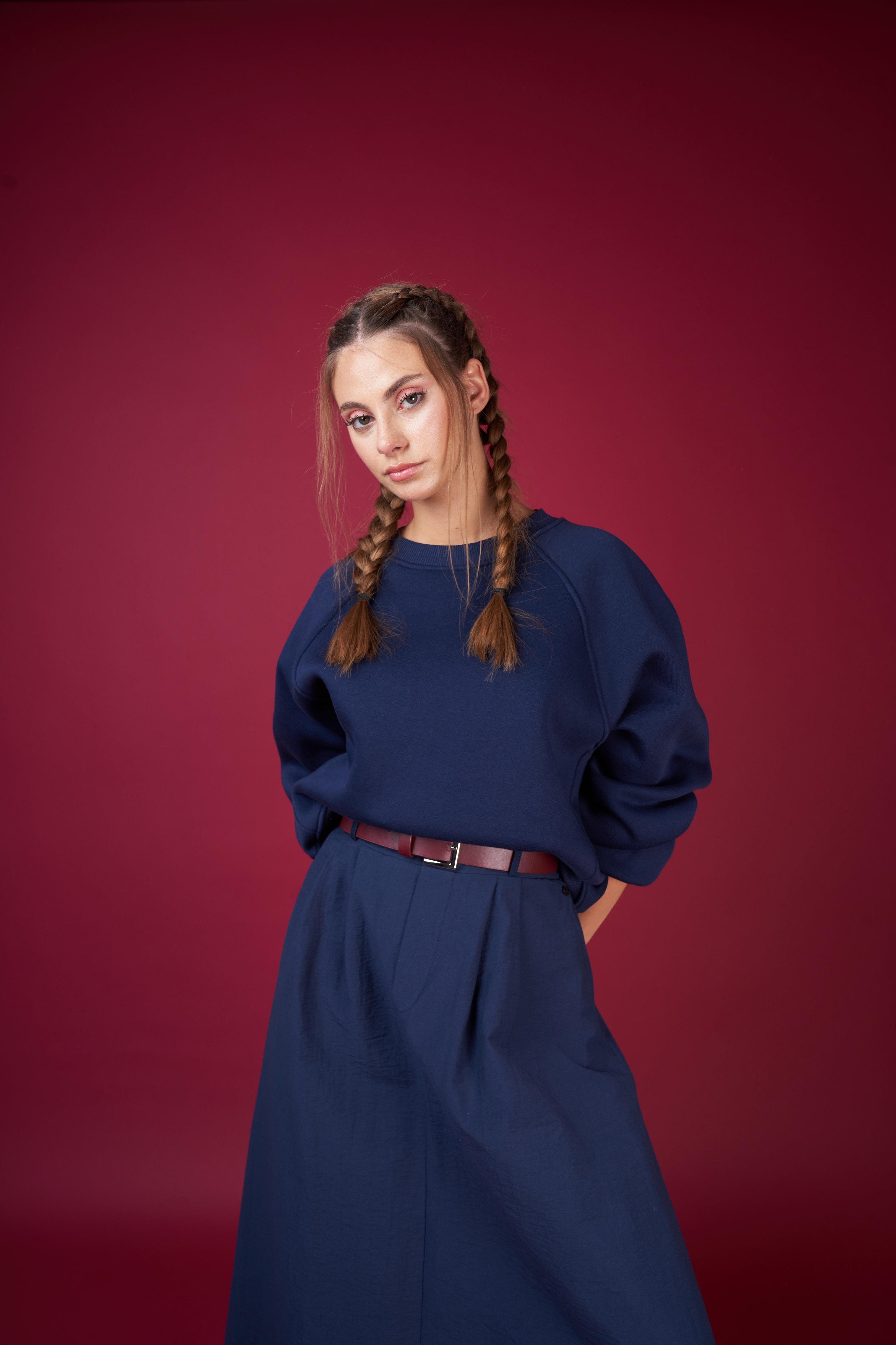 Basic Sweatshirt Lacivert