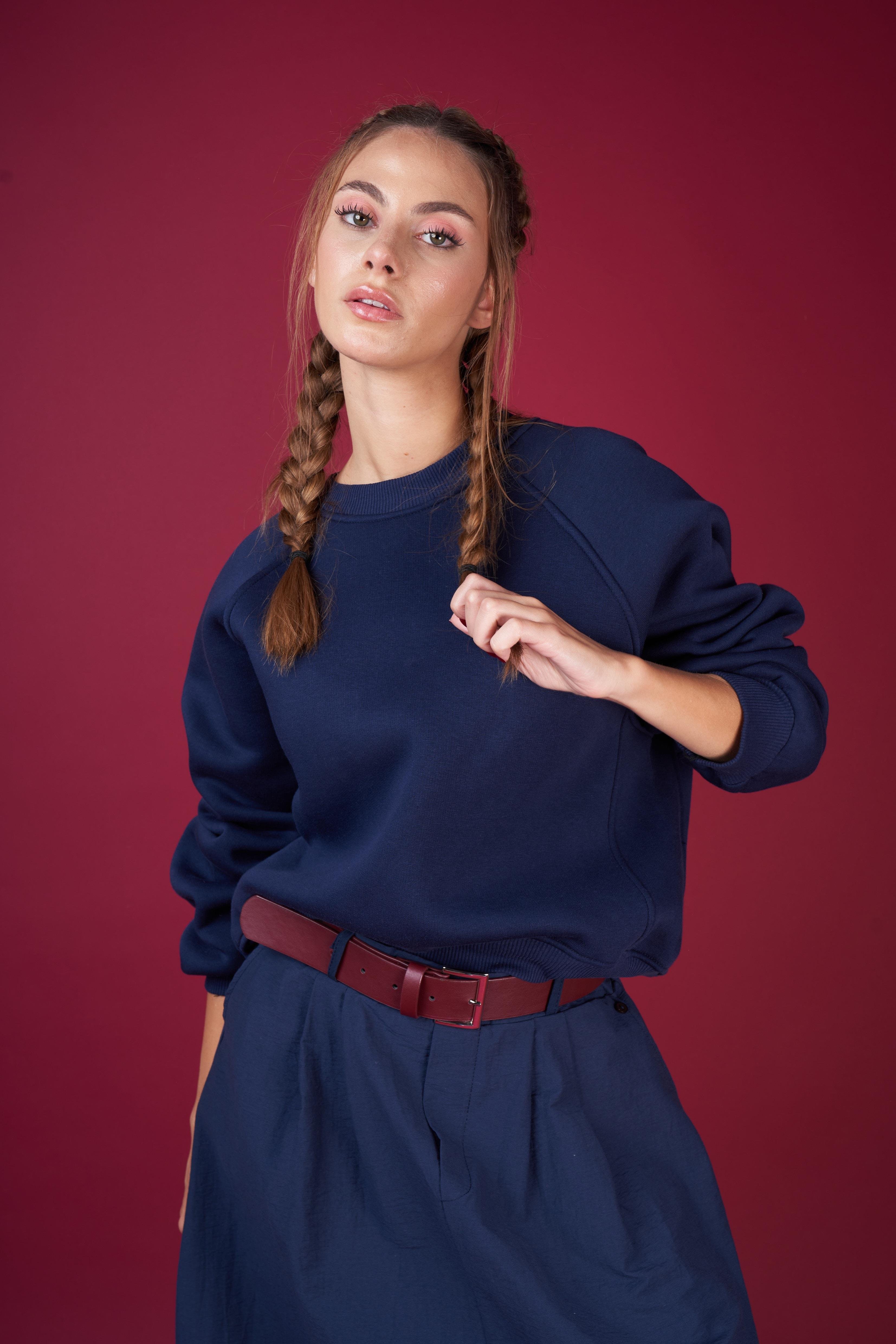 Basic Sweatshirt Lacivert