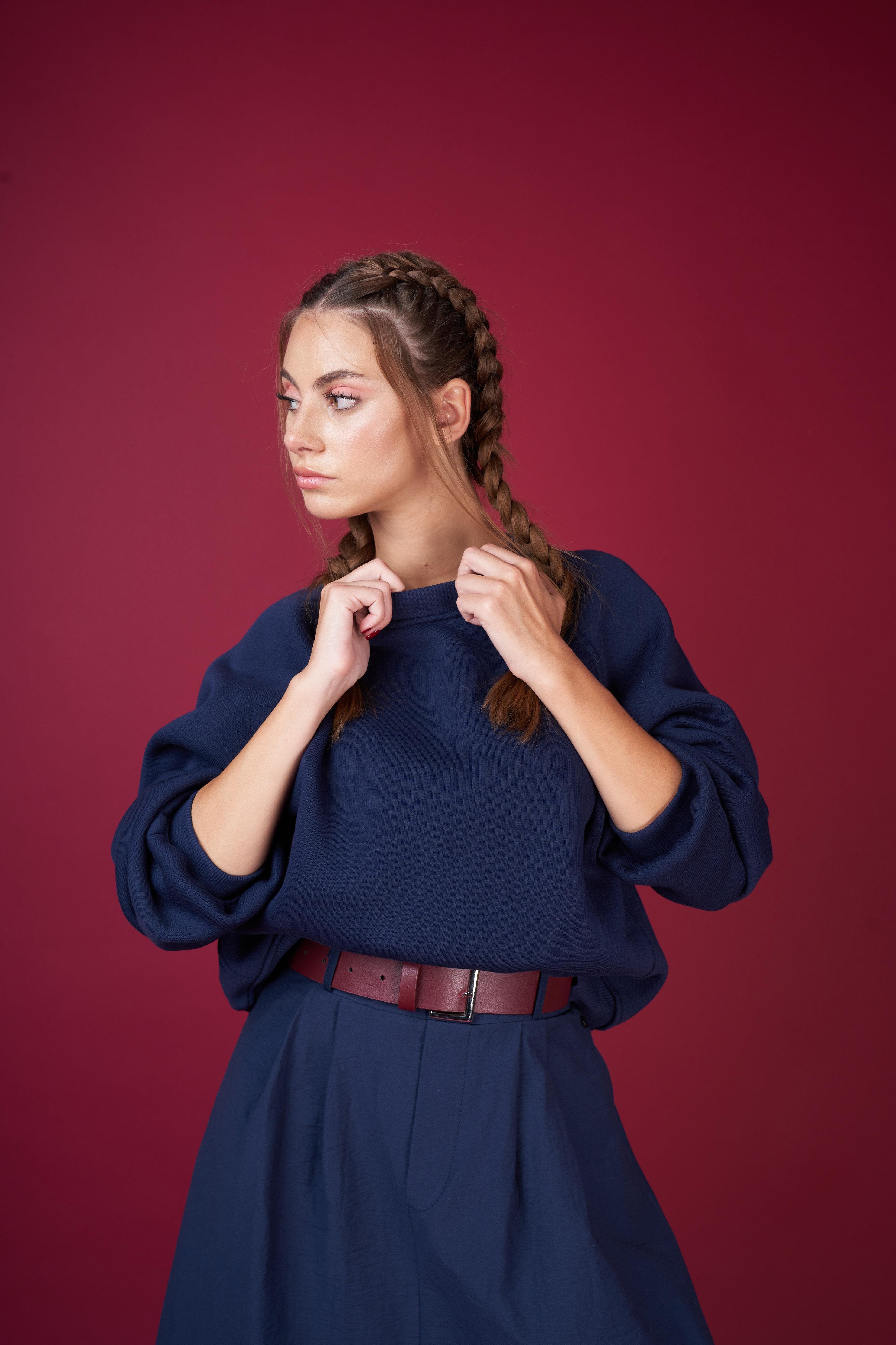 Basic Sweatshirt Lacivert