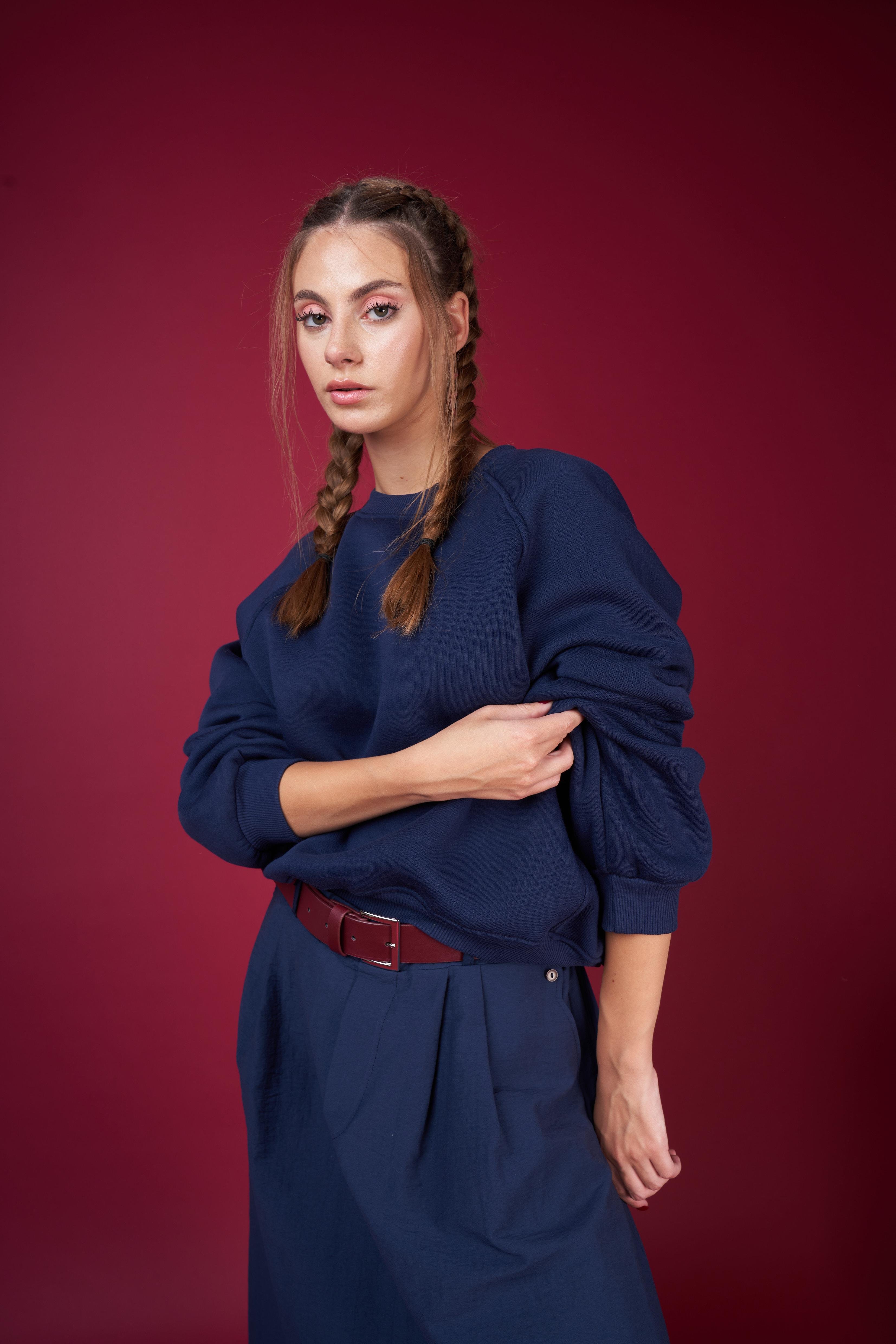 Basic Sweatshirt Lacivert