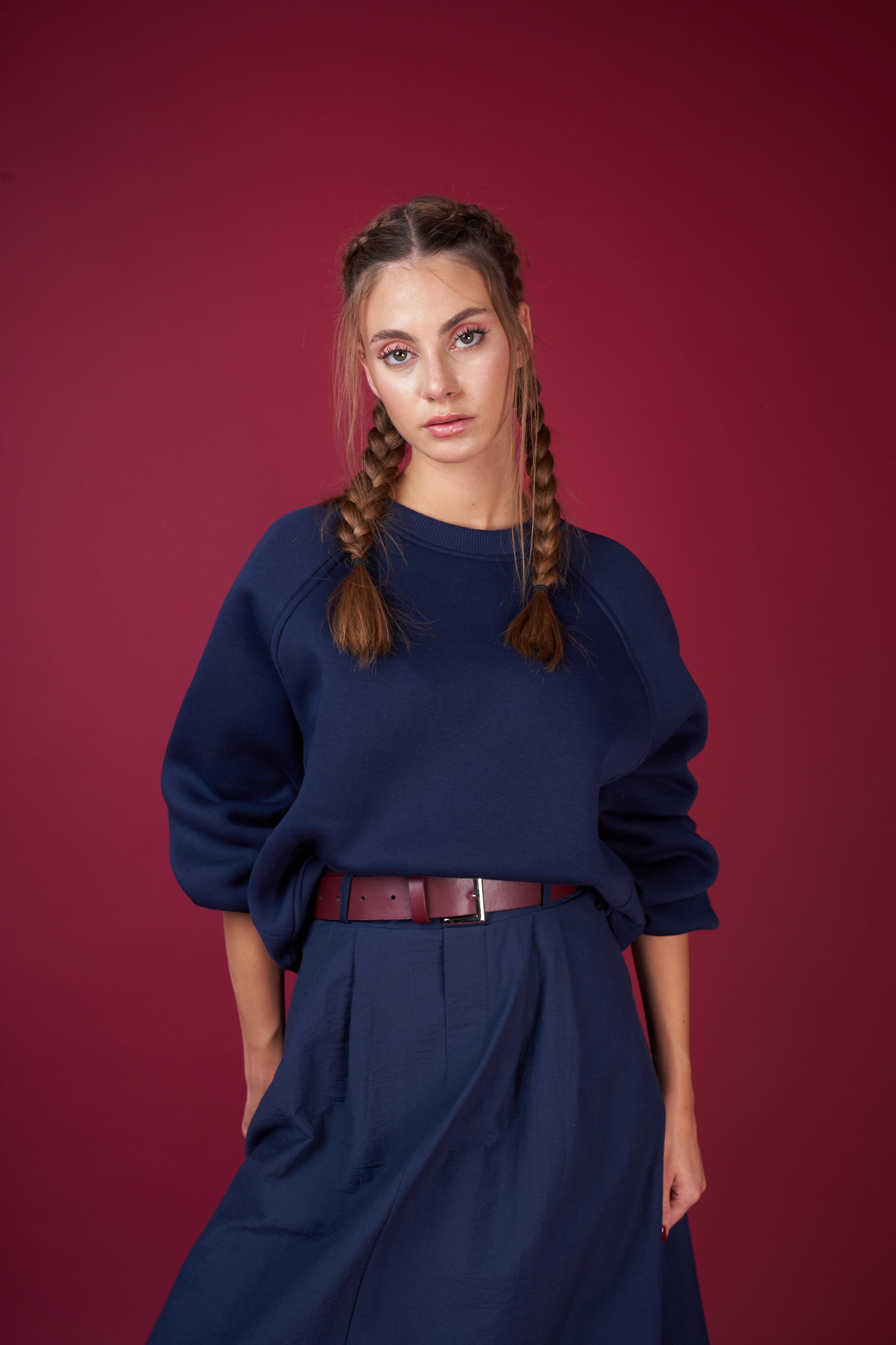 Basic Sweatshirt Lacivert