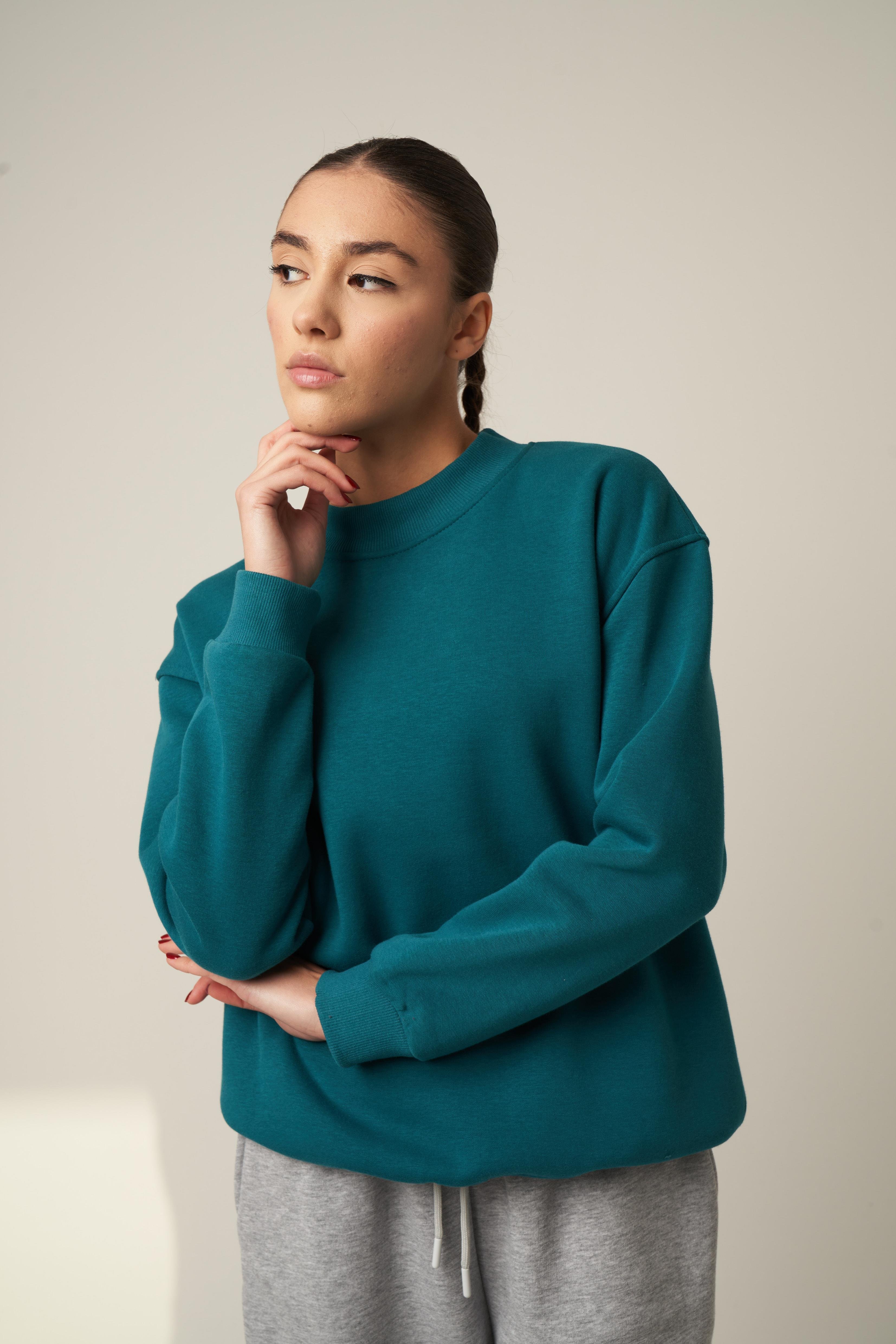Basic Sweatshirt Petrol