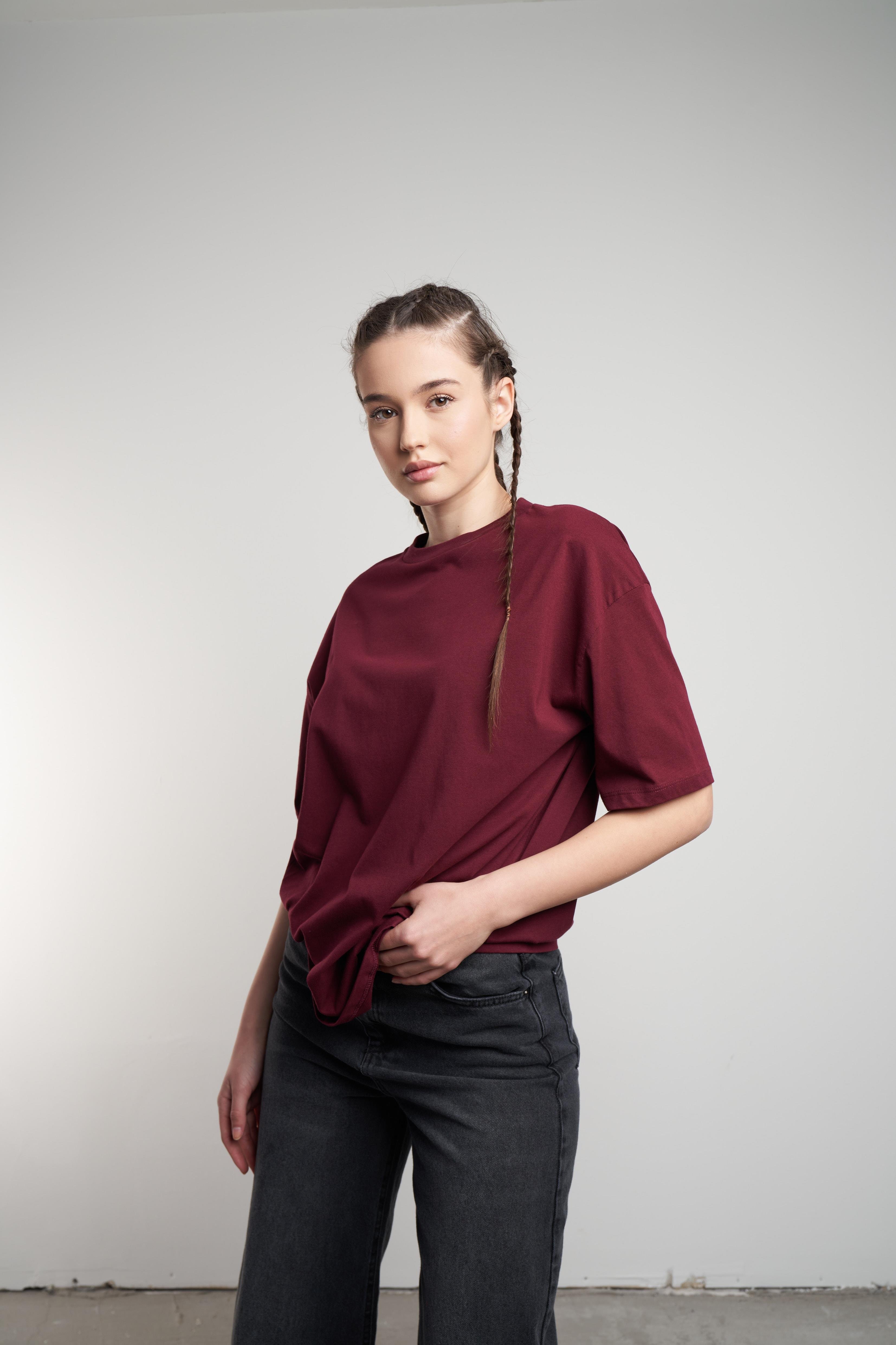 Basic T-shirt Bordo