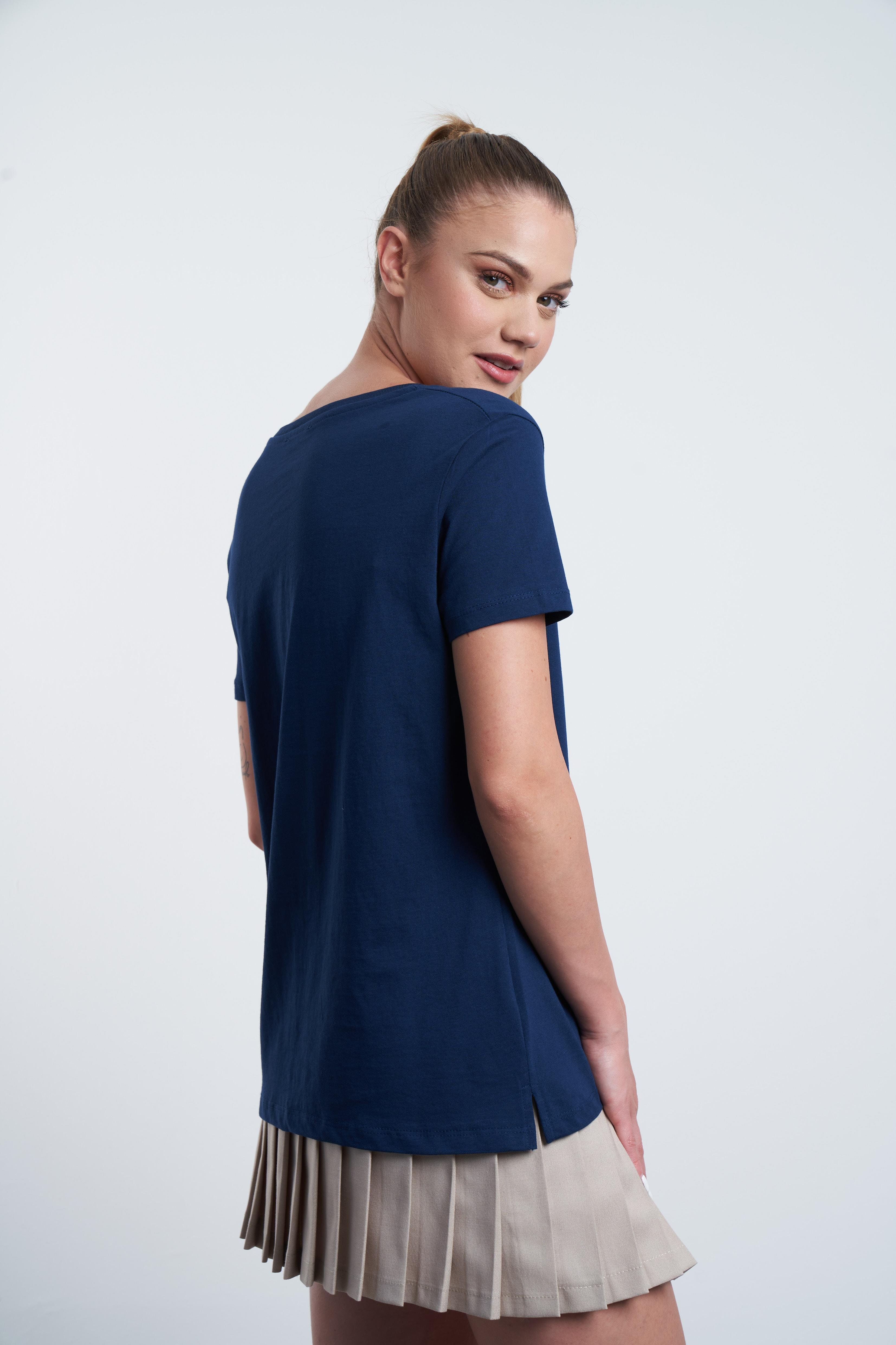 Basic T-shirt Lacivert