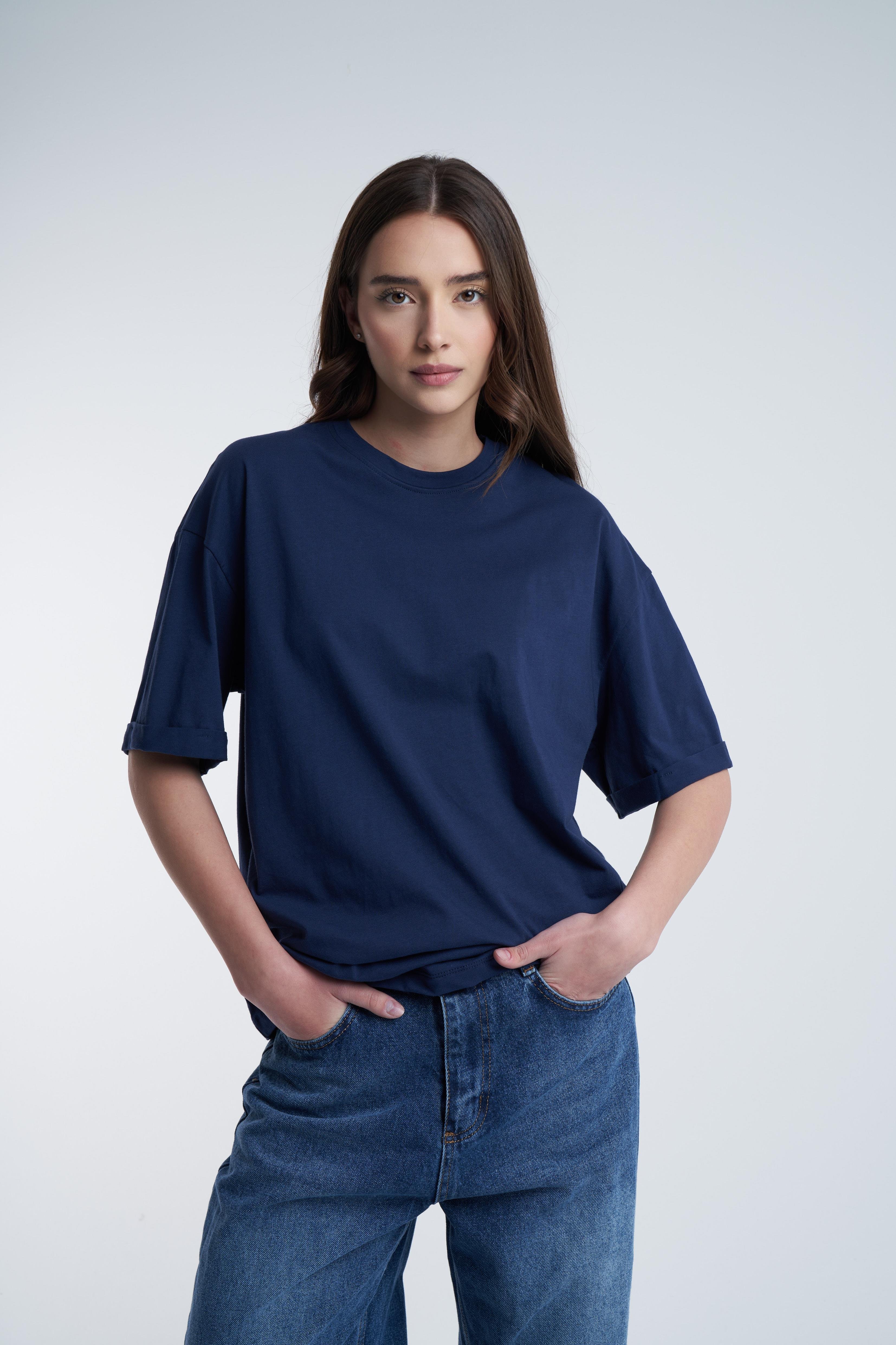 Basic T-shirt Lacivert