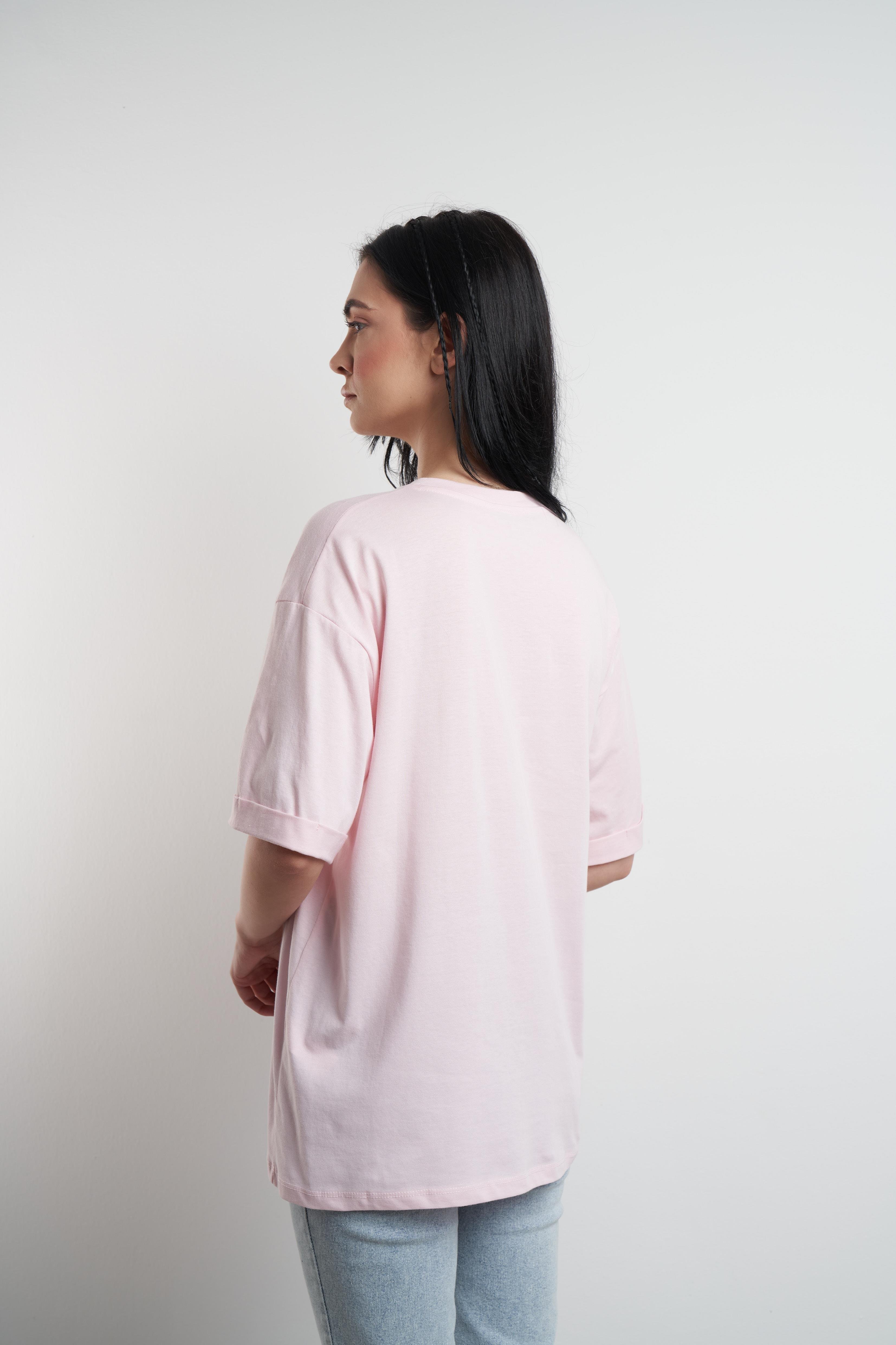 Basic T-shirt Toz Pembe