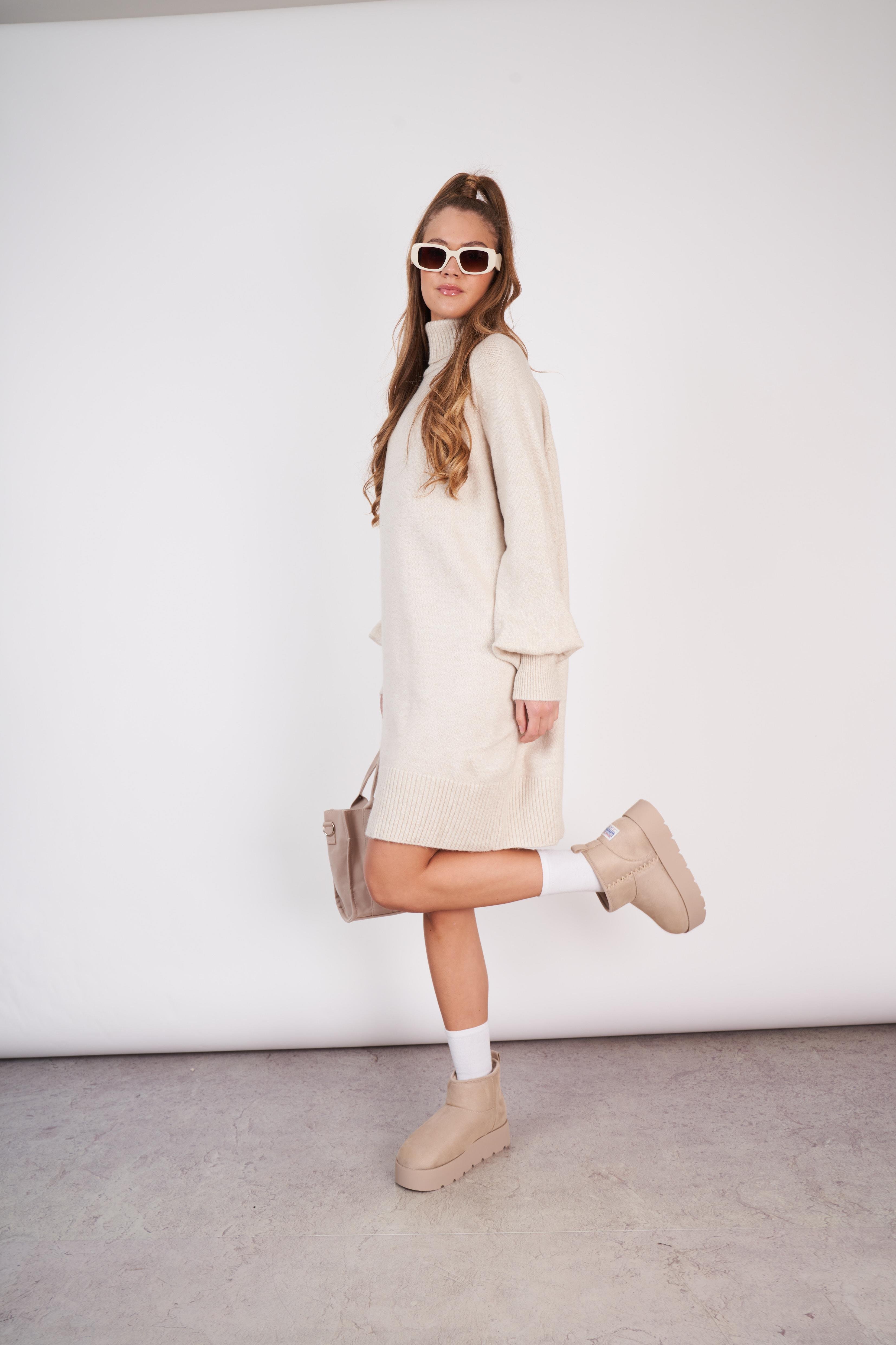 Basic Tunik Elbise Taş