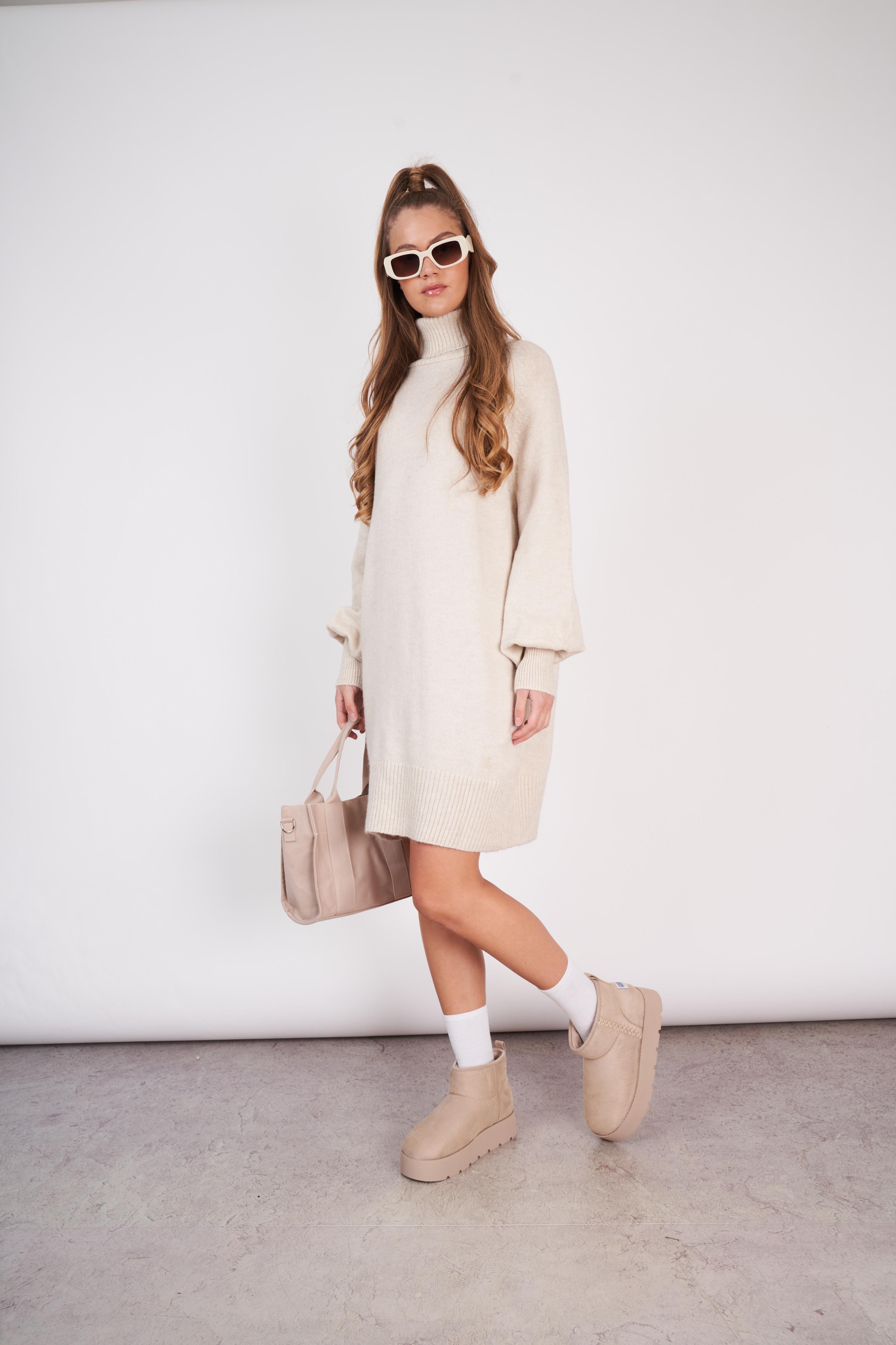 Basic Tunik Elbise Taş