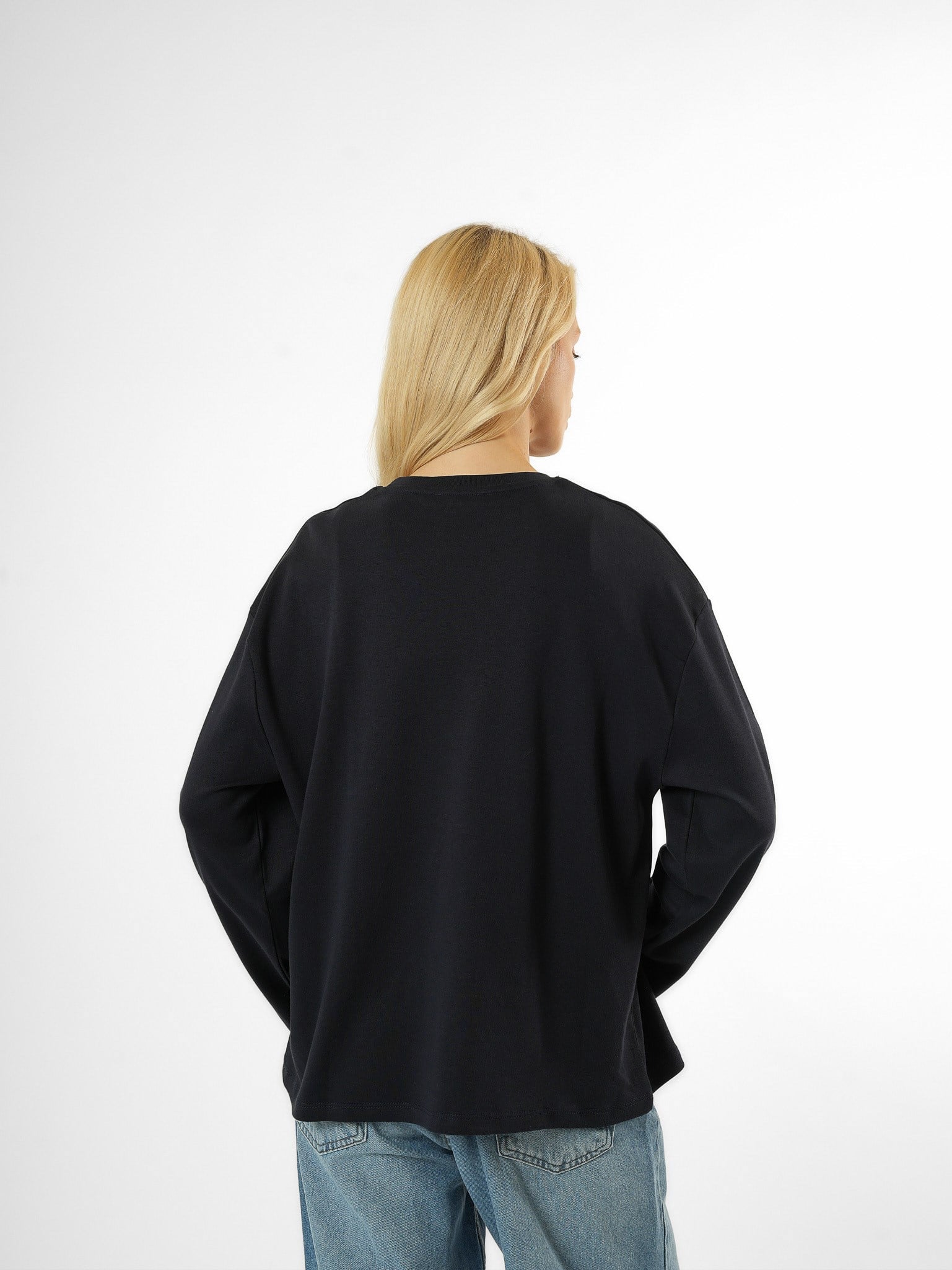 Basic Uzun Kol T-shirt Lacivert
