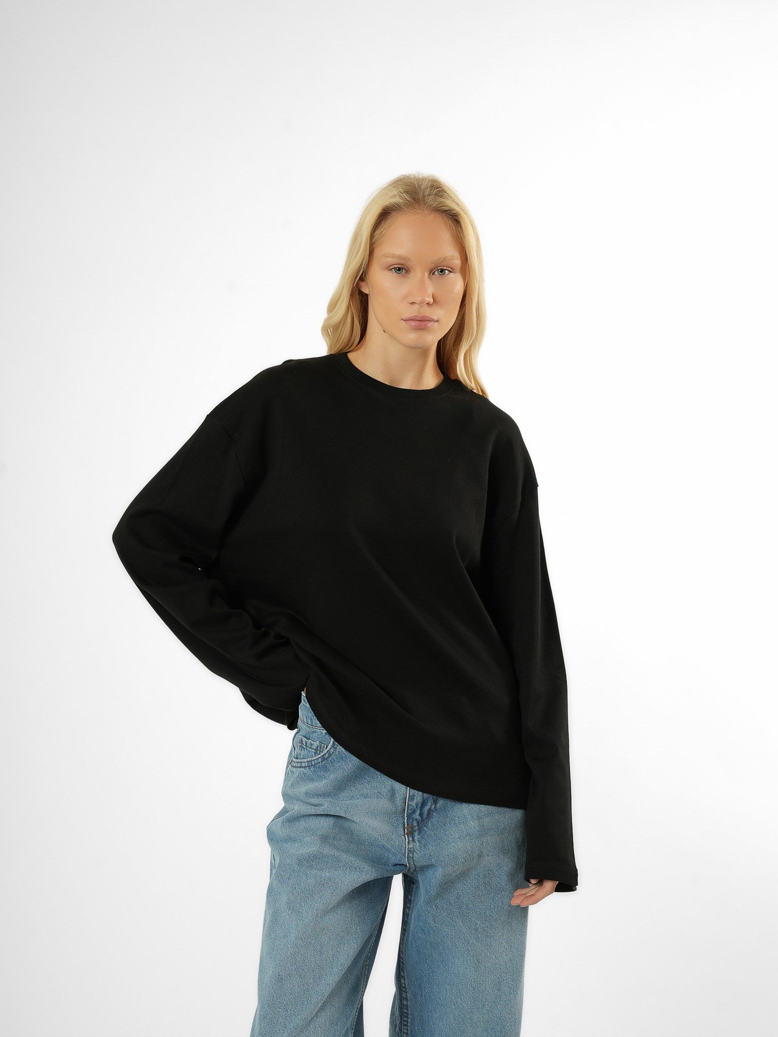 Basic Uzun Kol T-shirt Siyah