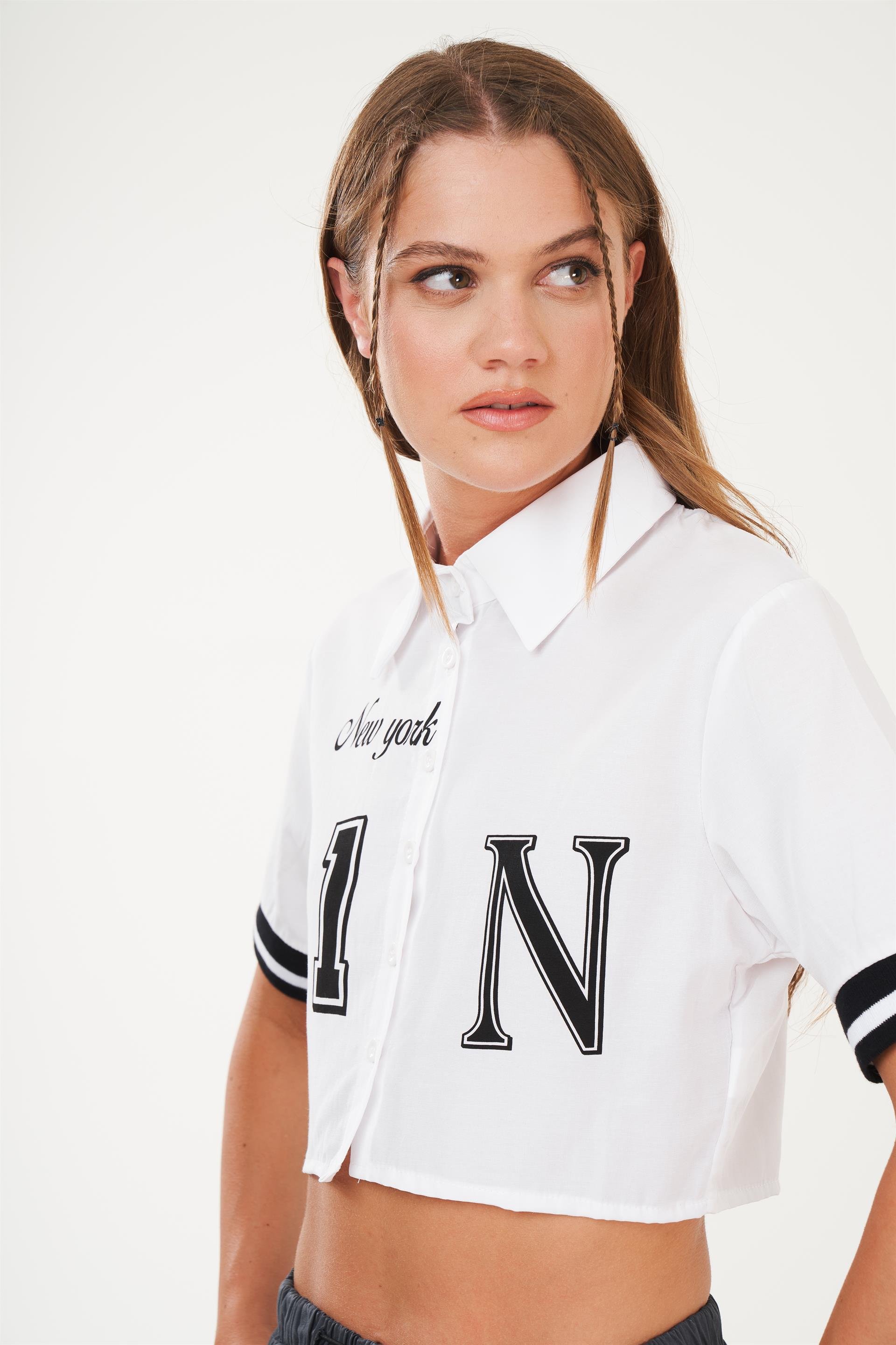 Baskılı Kısa Gömlek