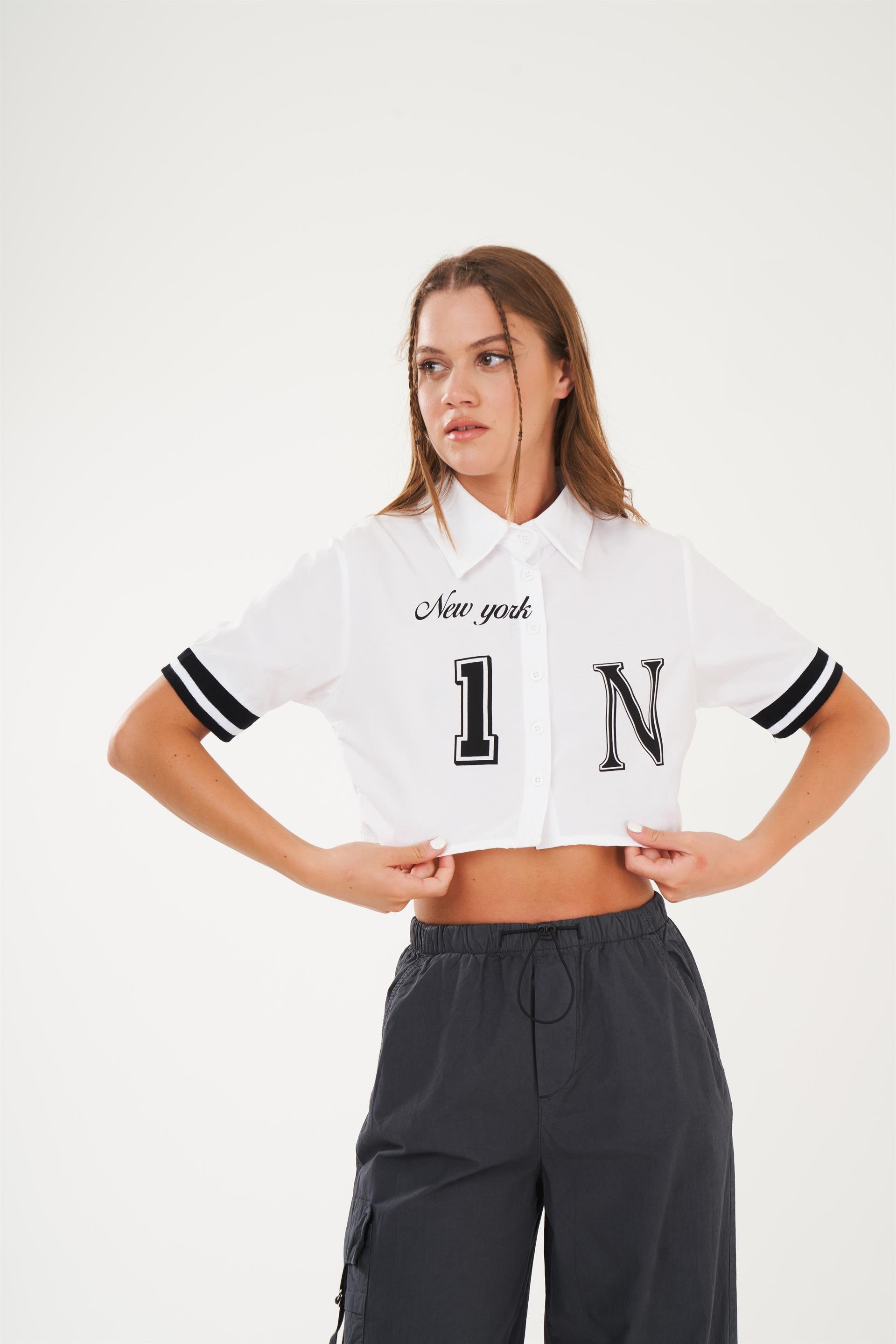 Baskılı Kısa Gömlek