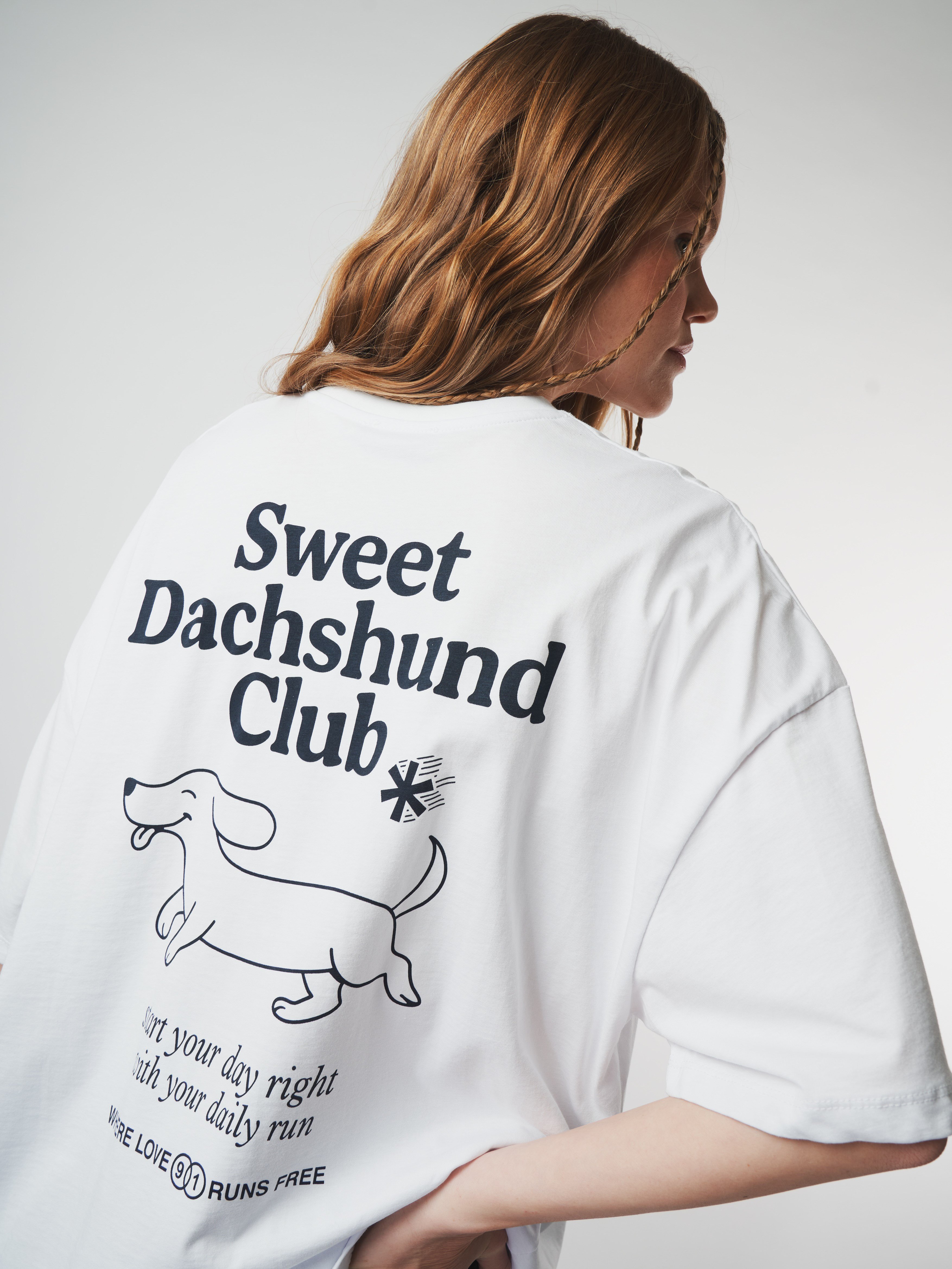 Baskılı Kısa Kol Oversize T-shirt Beyaz
