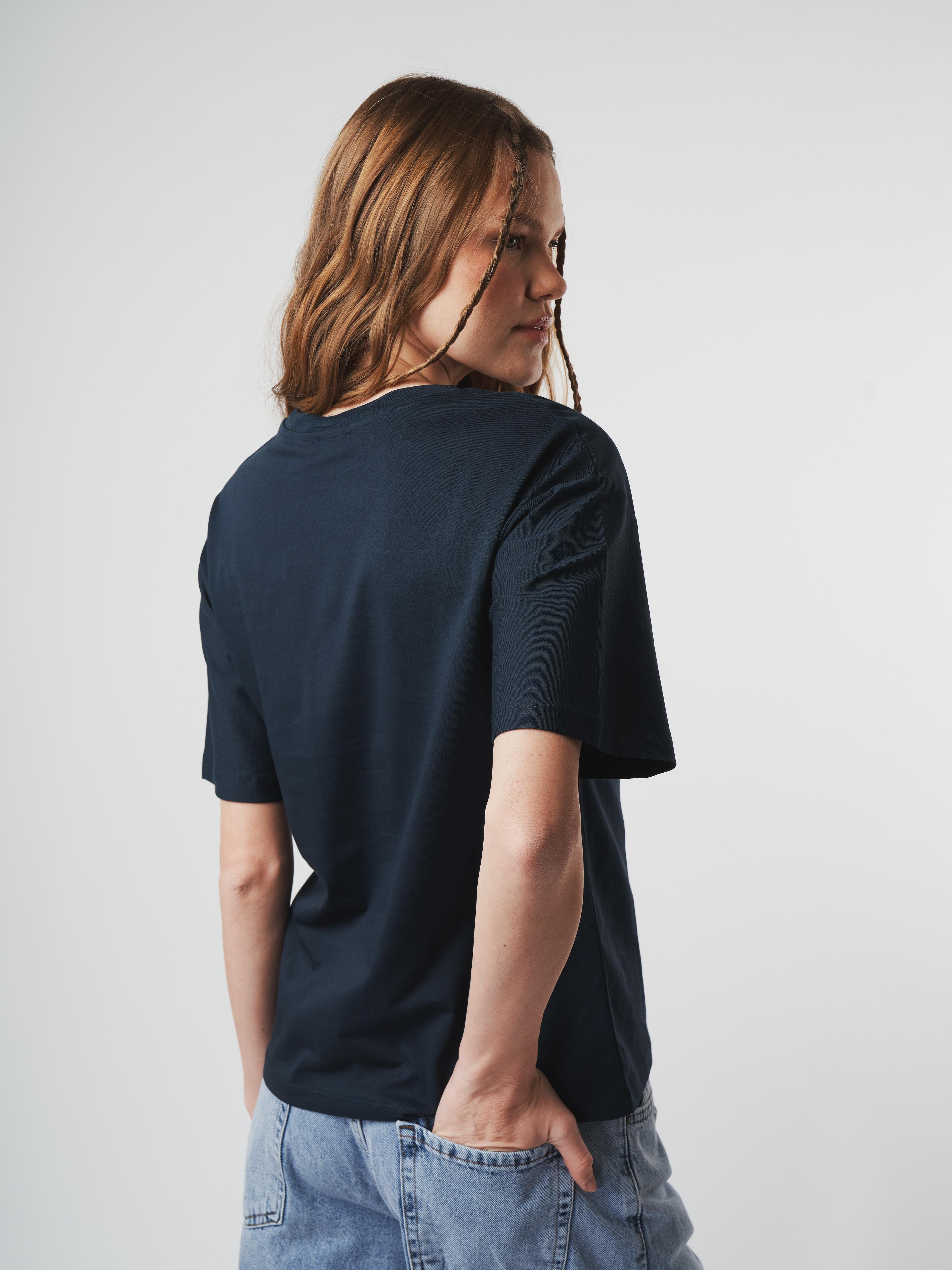 Baskılı Kısa Kol T-shirt Lacivert