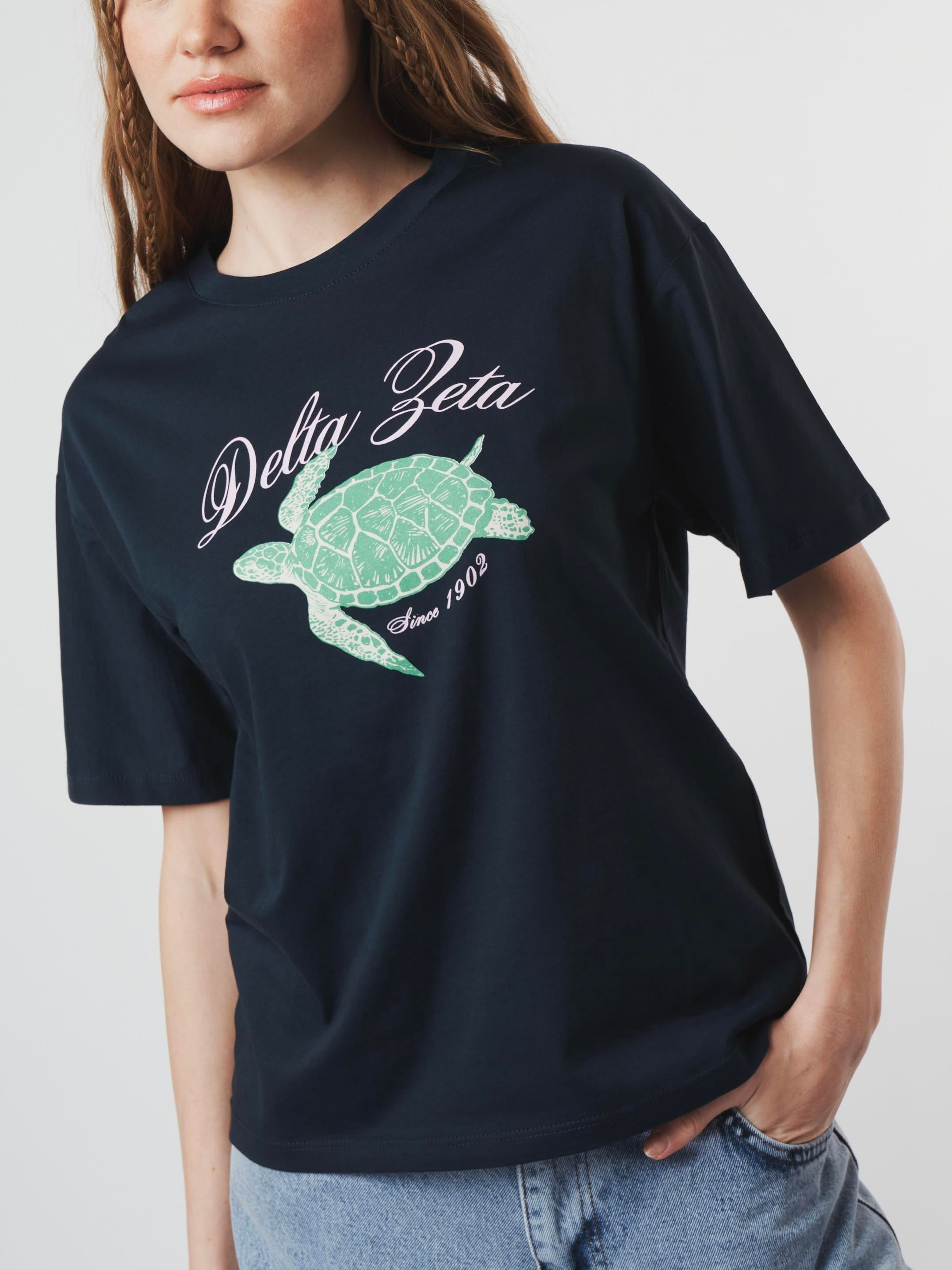 Baskılı Kısa Kol T-shirt Lacivert