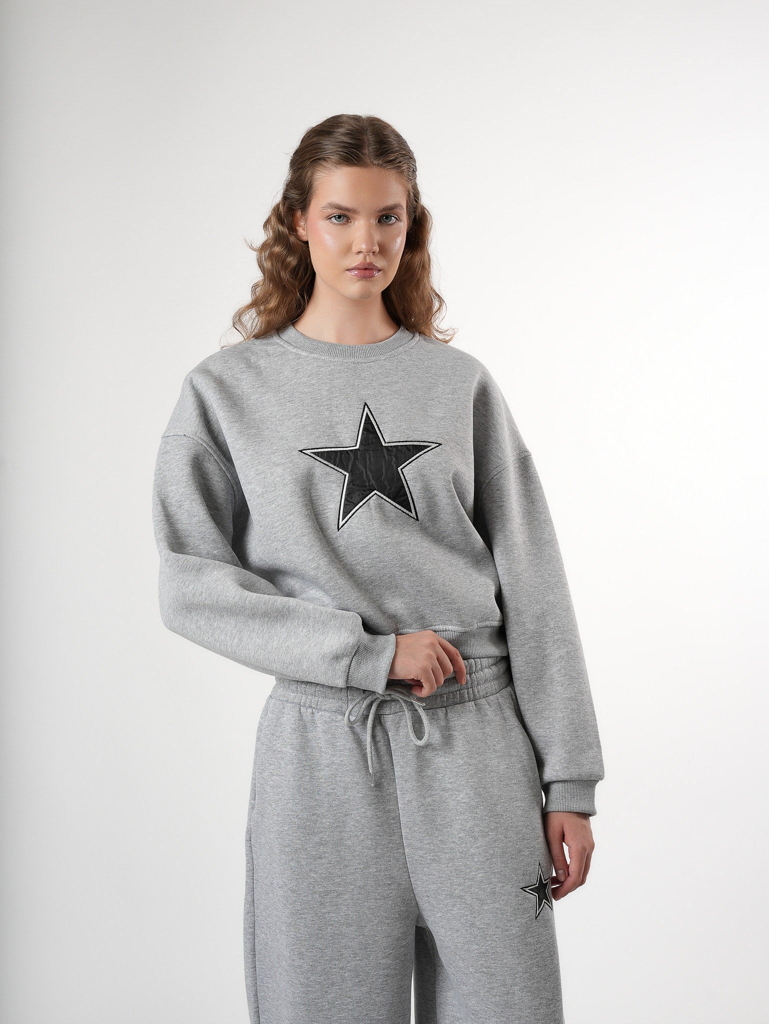 Baskılı Kısa Sweatshirt Grimelanj