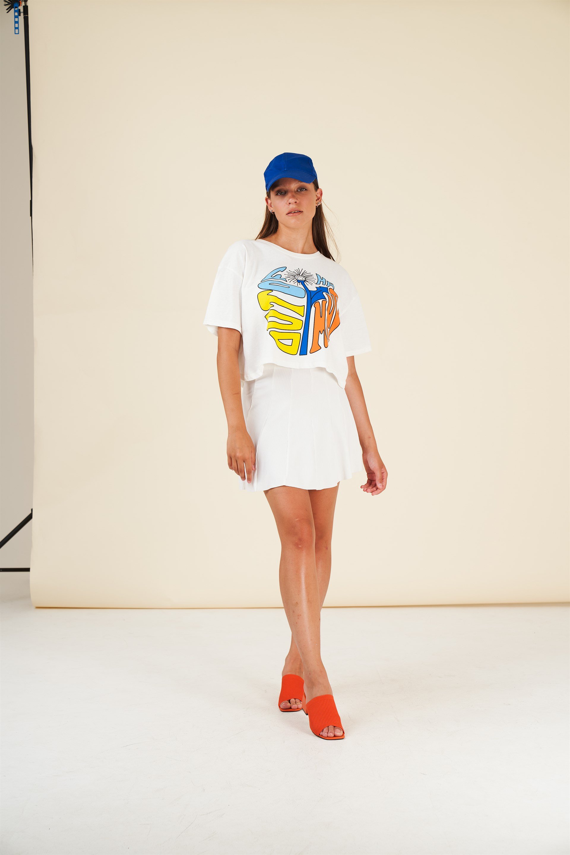 Baskılı Kısa T-shirt