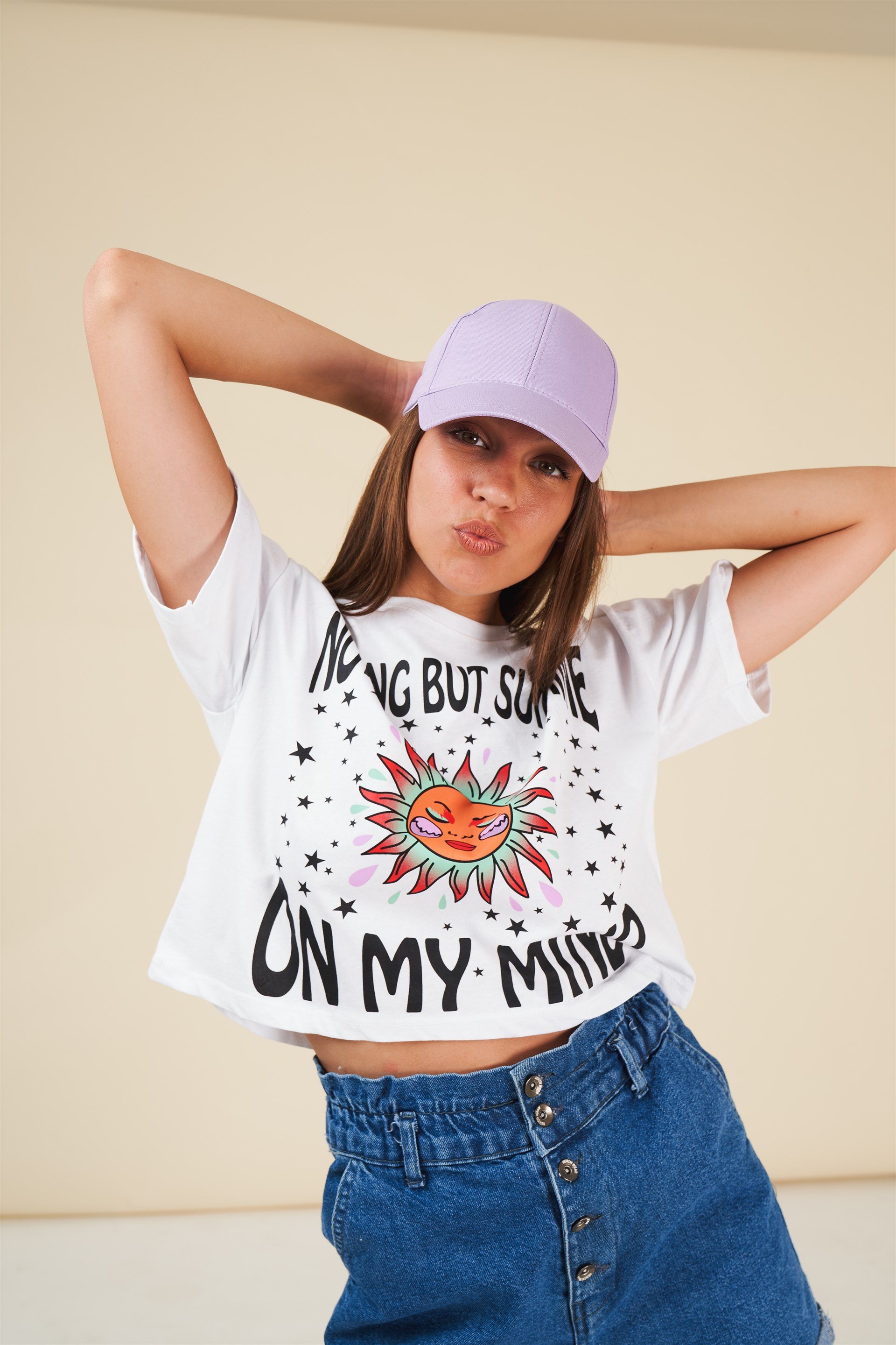 Baskılı Kısa T-shirt