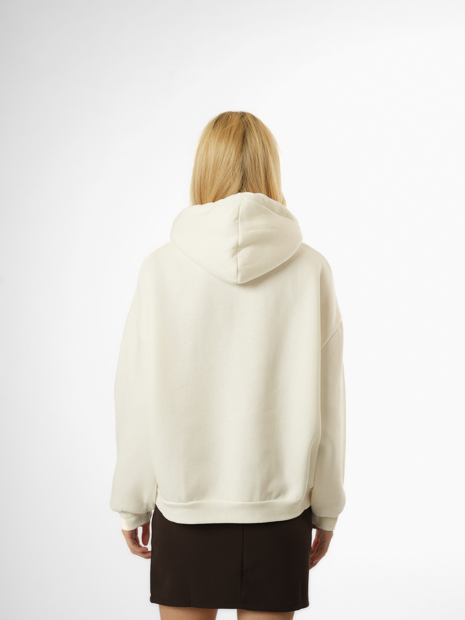 Baskılı Şardonlu Sweatshirt Ekru
