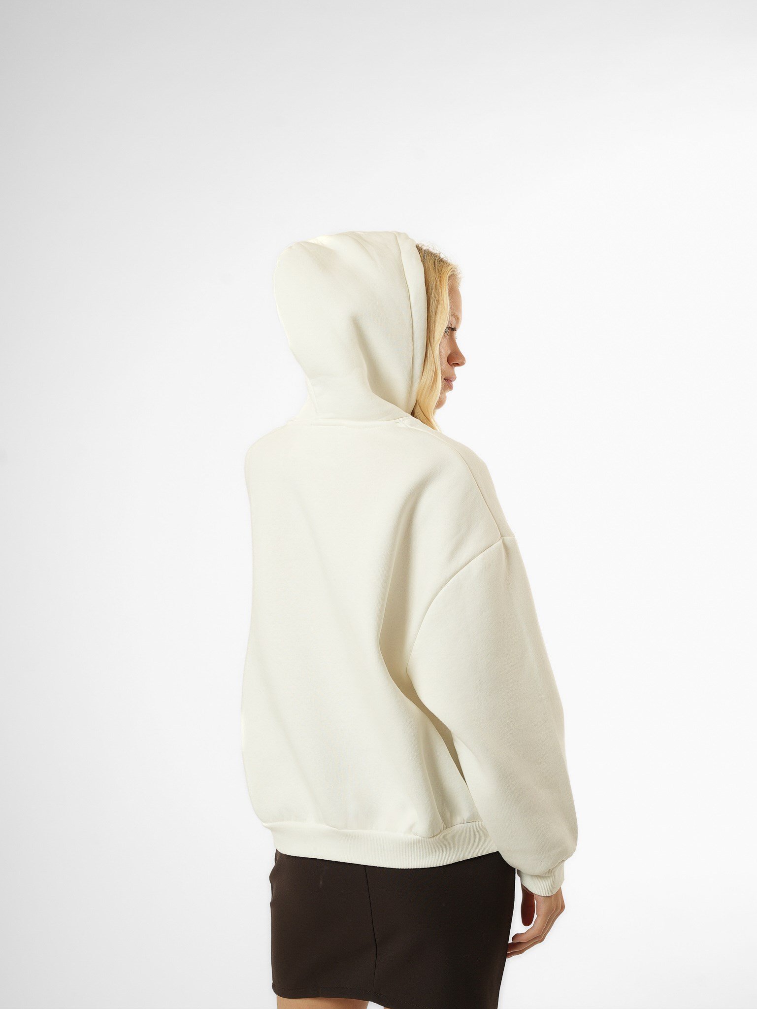 Baskılı Şardonlu Sweatshirt Ekru