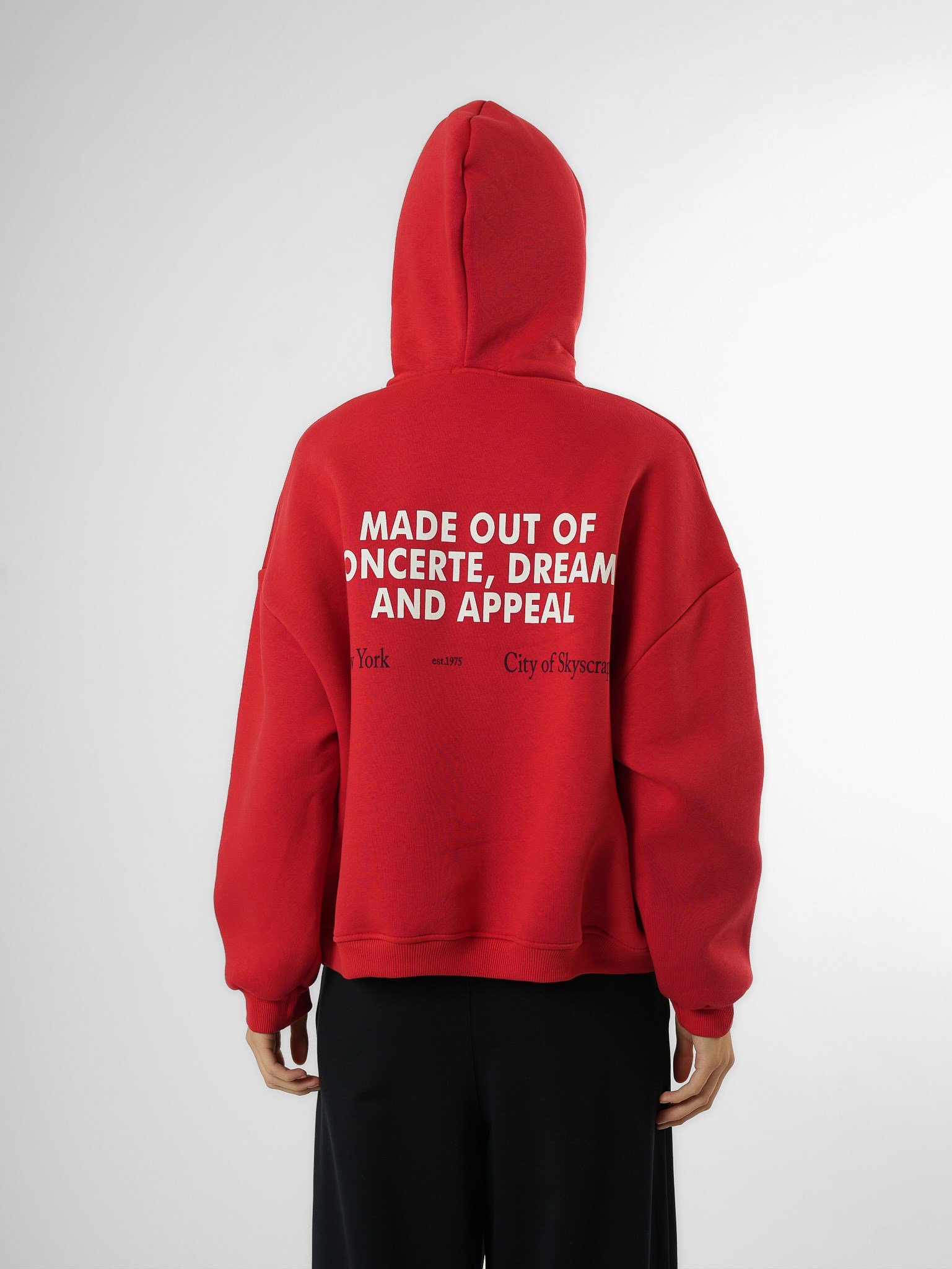Baskılı Şardonlu Sweatshirt Kırmızı