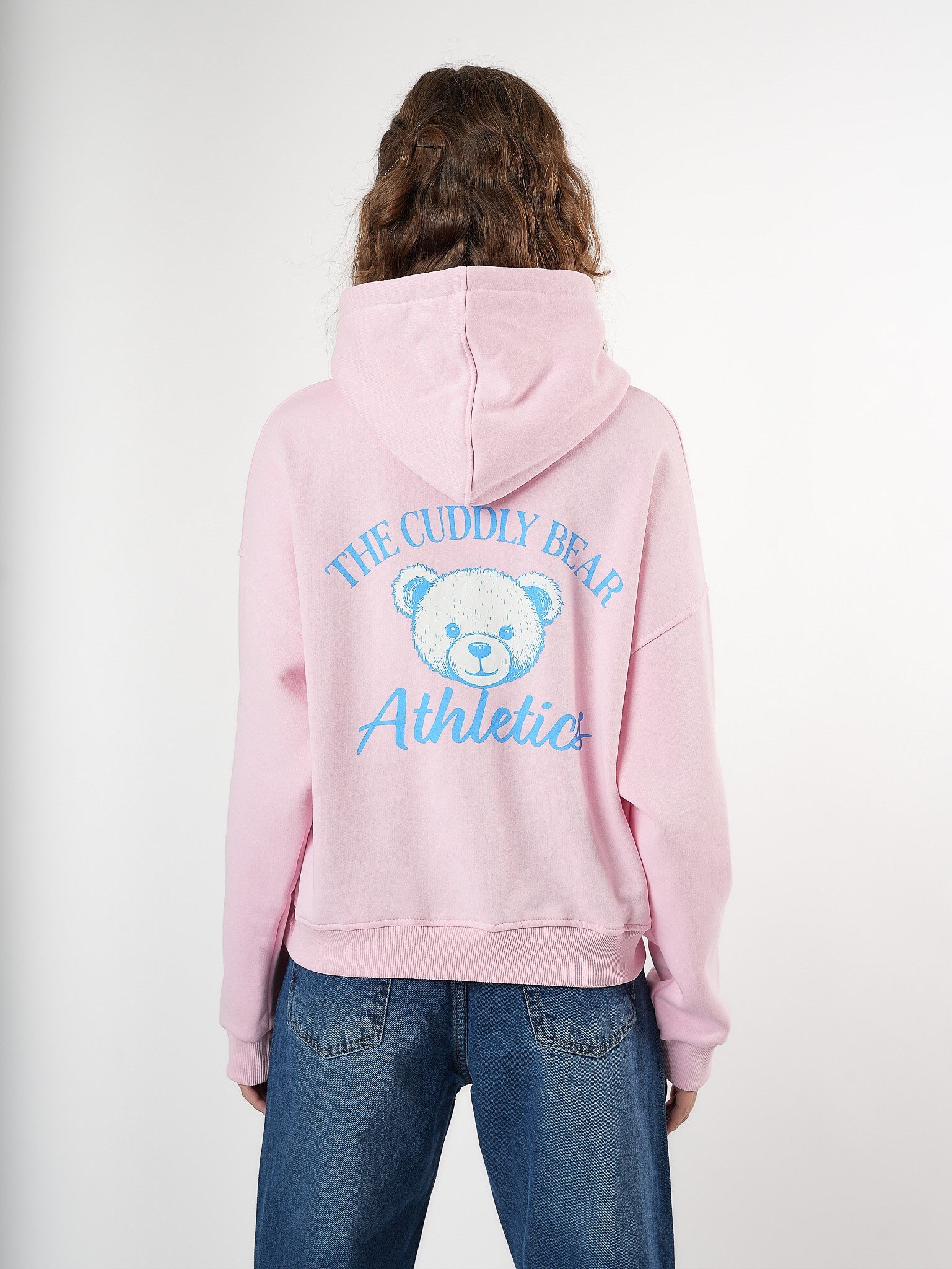 Baskılı Şardonlu Sweatshirt Toz Pembe