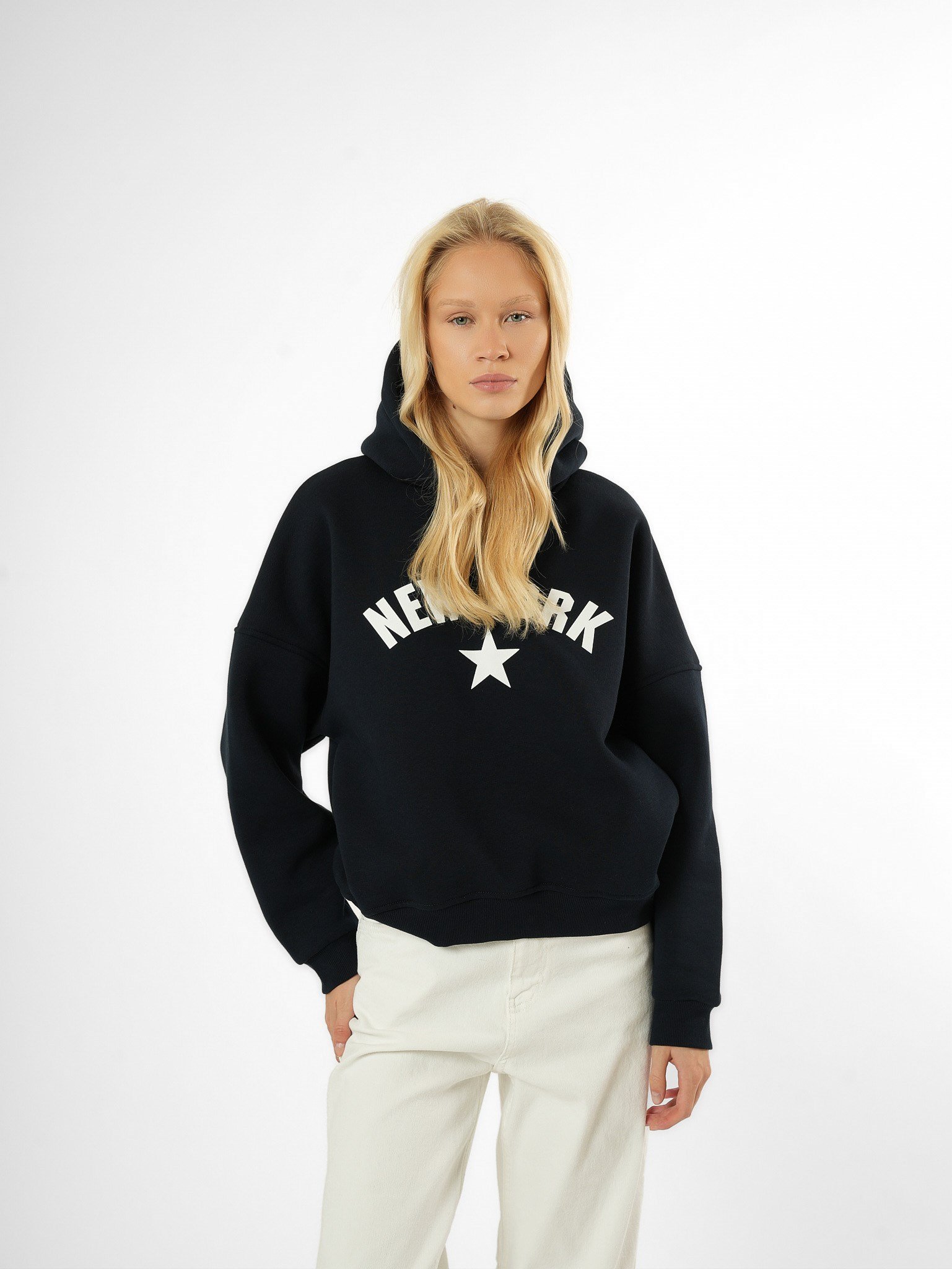Baskılı Sweatshirt Lacivert