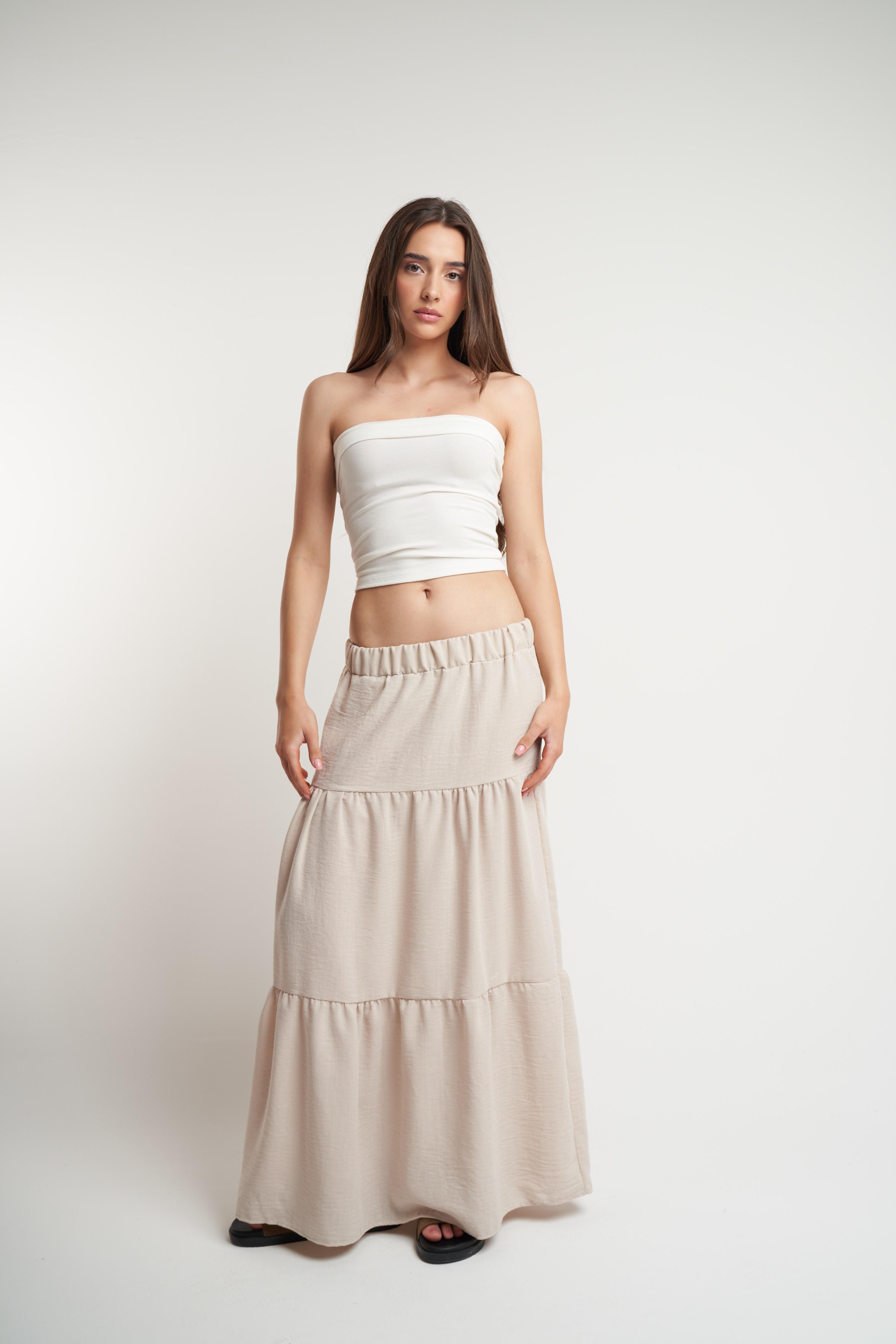 Bel Lastik Ayrobin Uzun Etek Taş