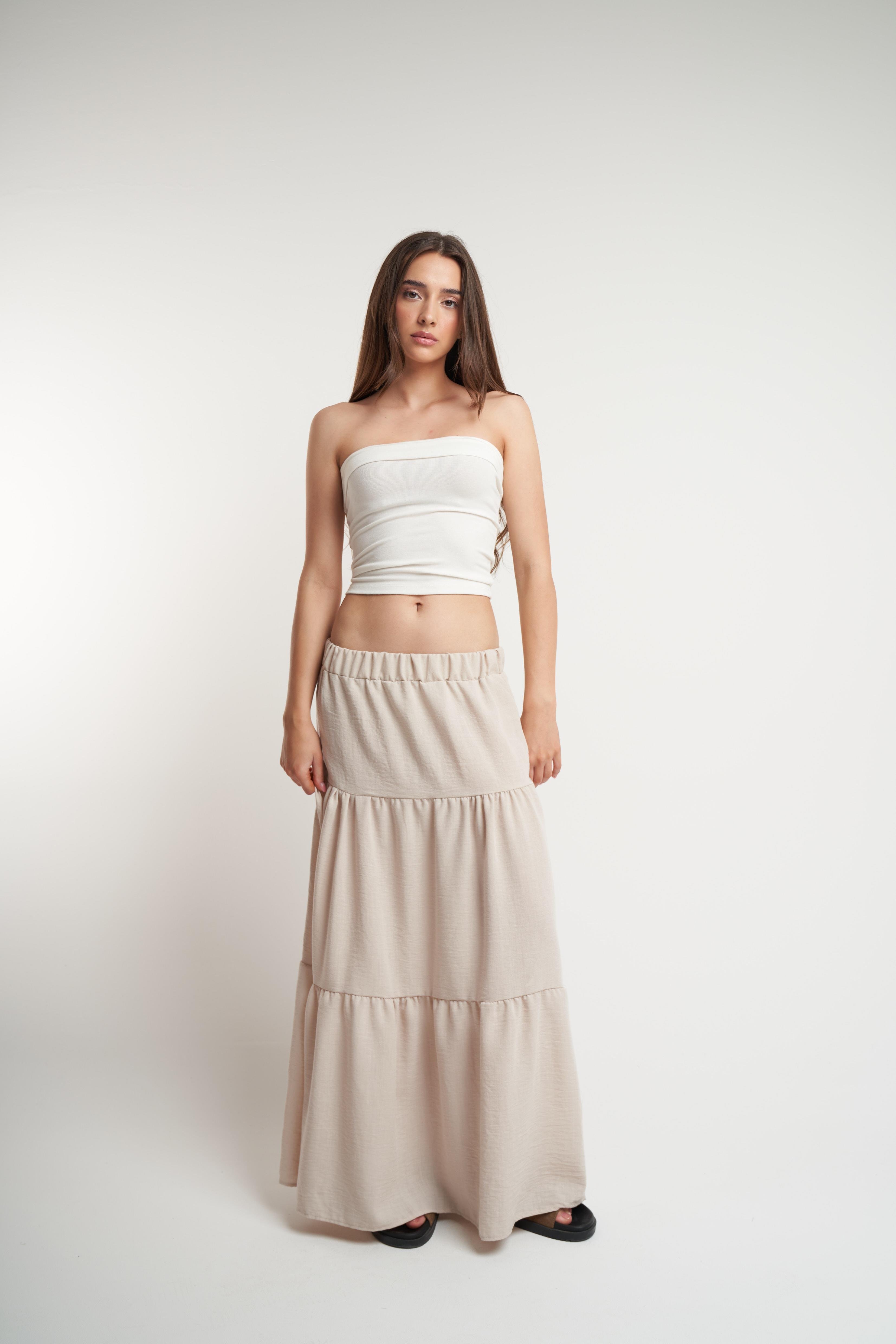 Bel Lastik Ayrobin Uzun Etek Taş