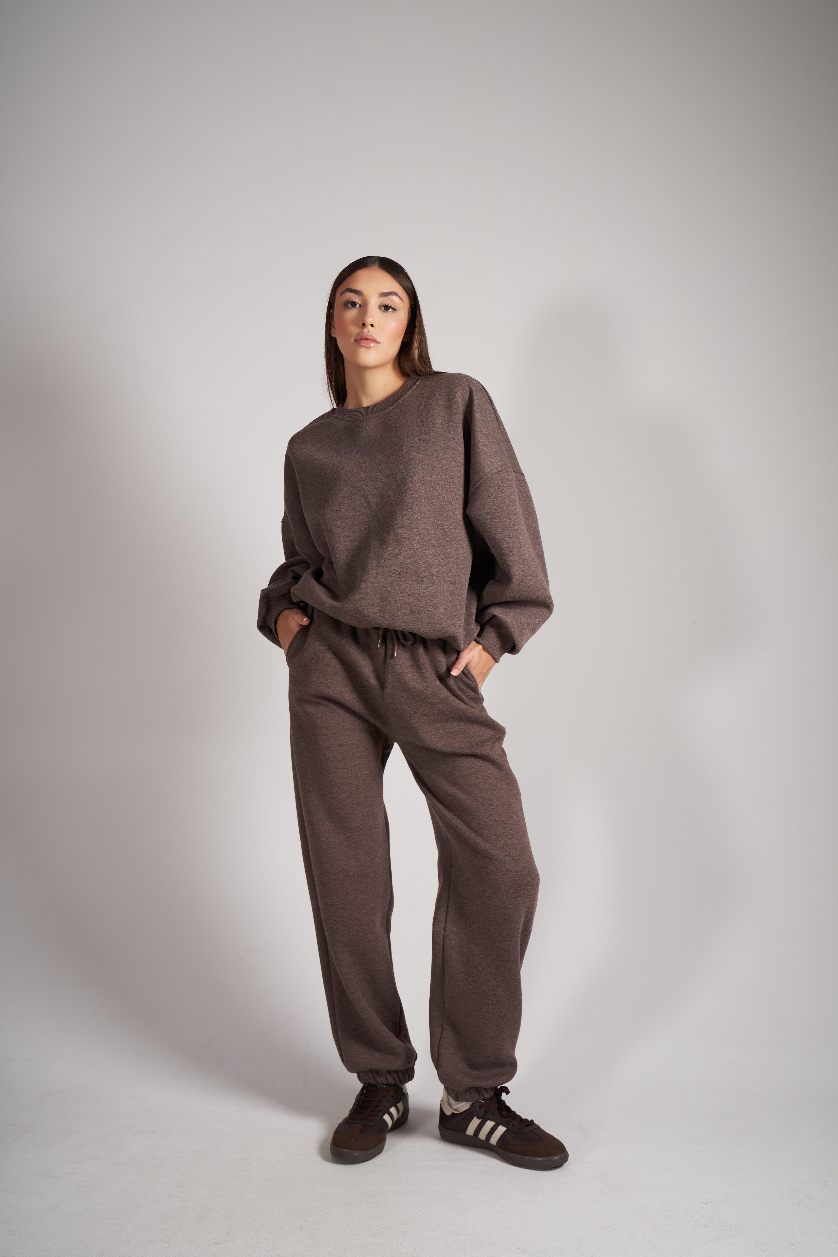 Bel Paça Lastik Basic Eşofman Altı KahveMelanj