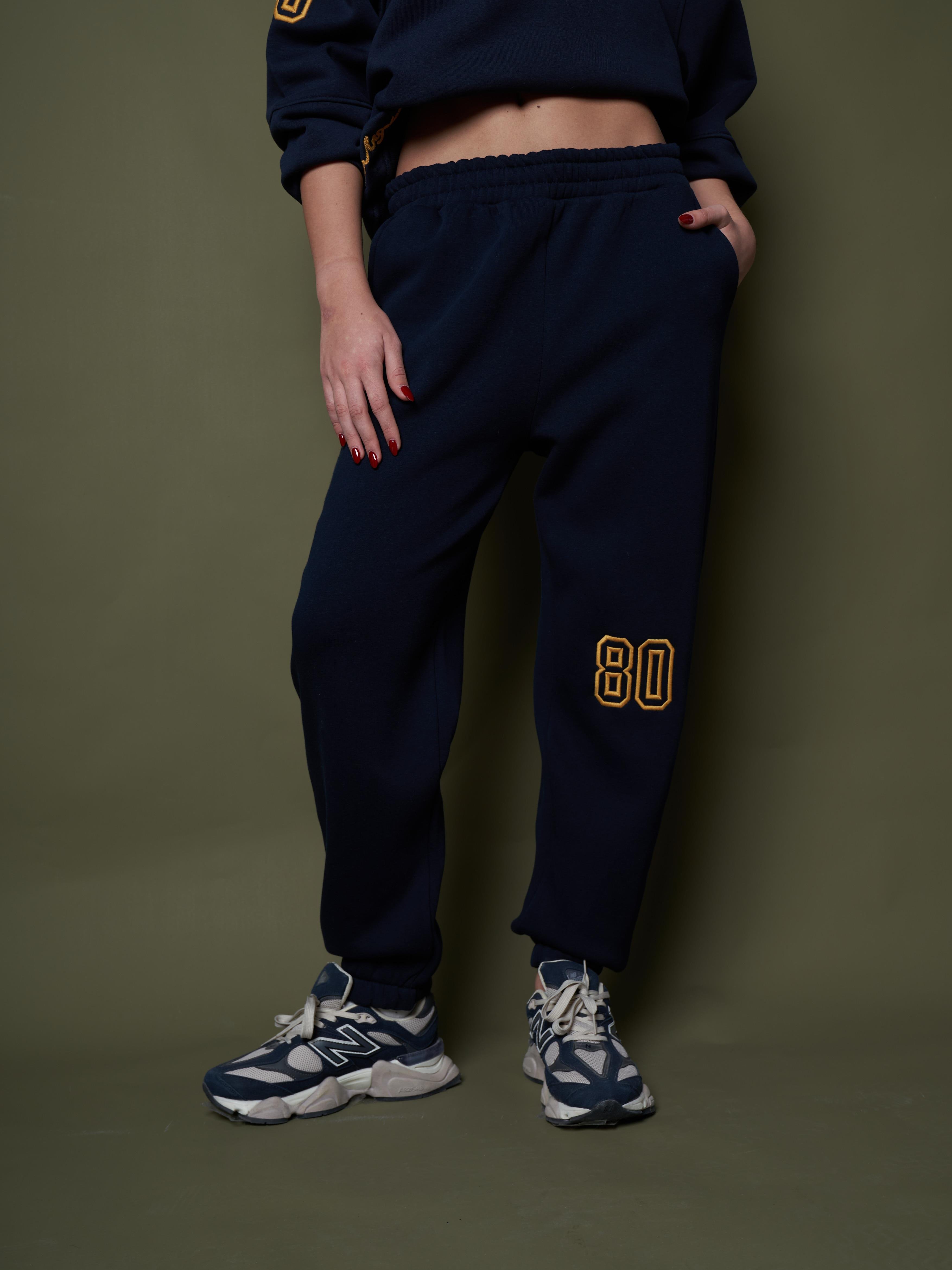 Bel Paça Lastik Şardonlu Eşofman Altı Lacivert