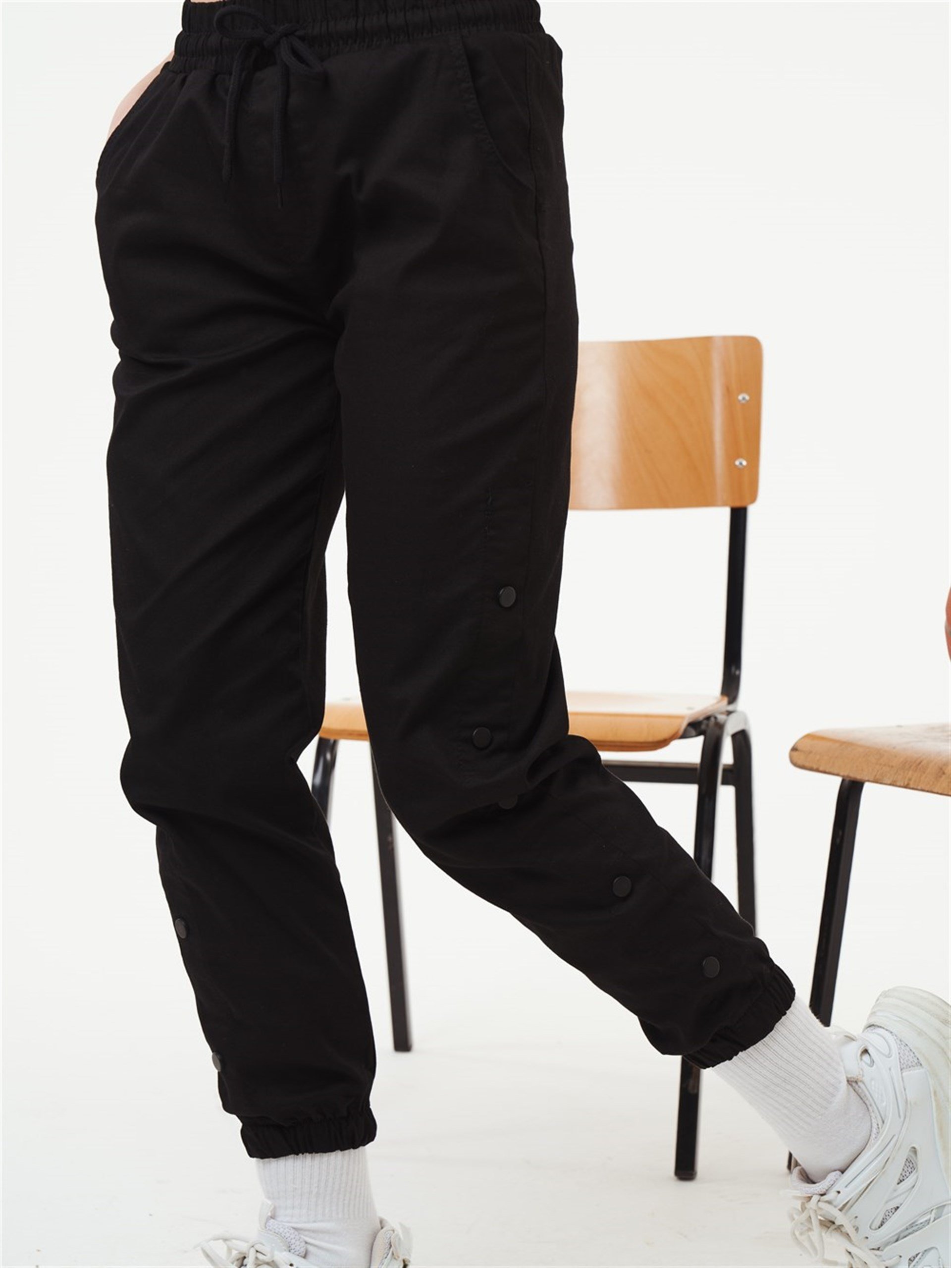 Bel Paça Lastik Yanlar Çıt Çıt Gabardin Pantolon