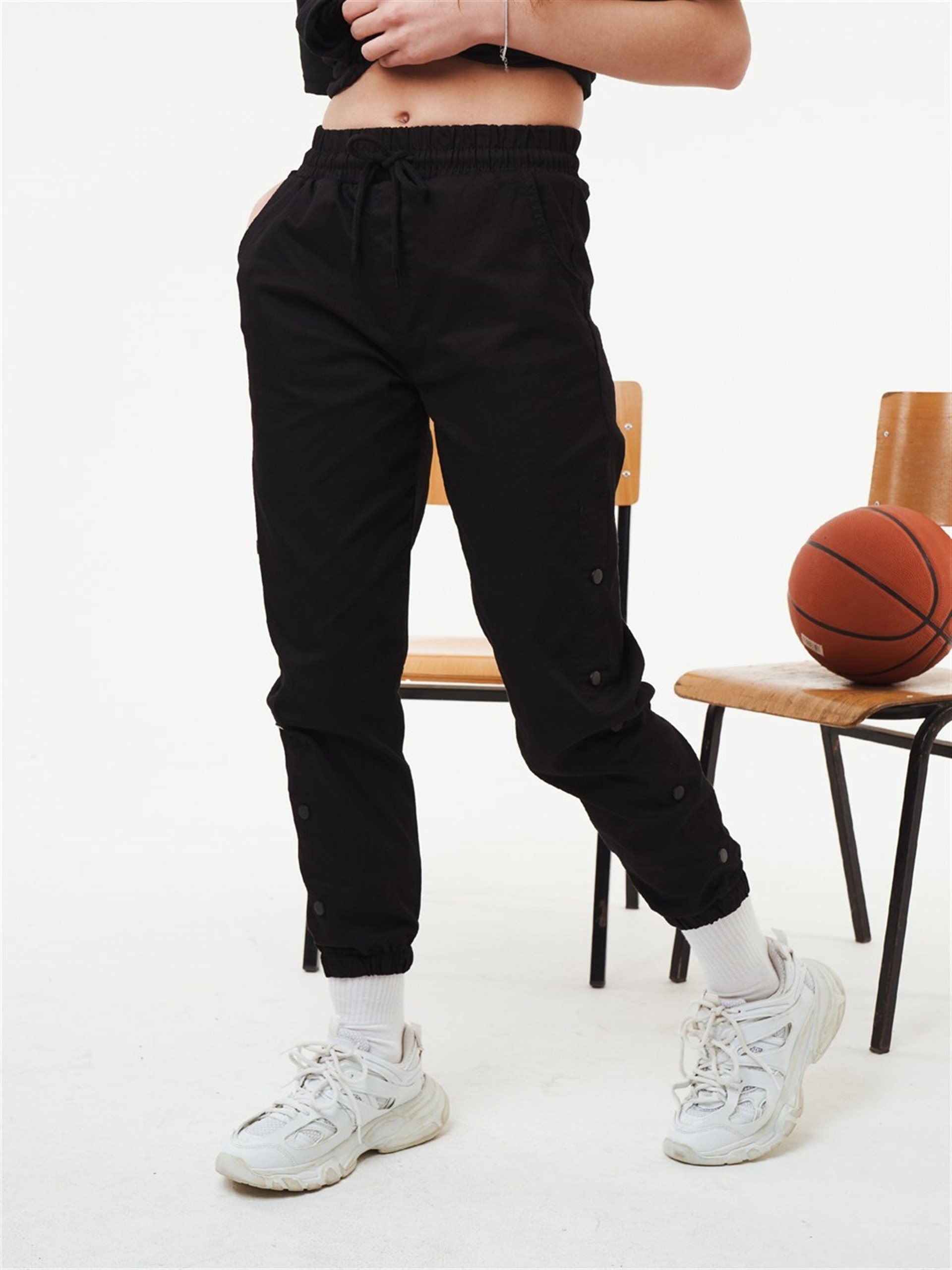 Bel Paça Lastik Yanlar Çıt Çıt Gabardin Pantolon