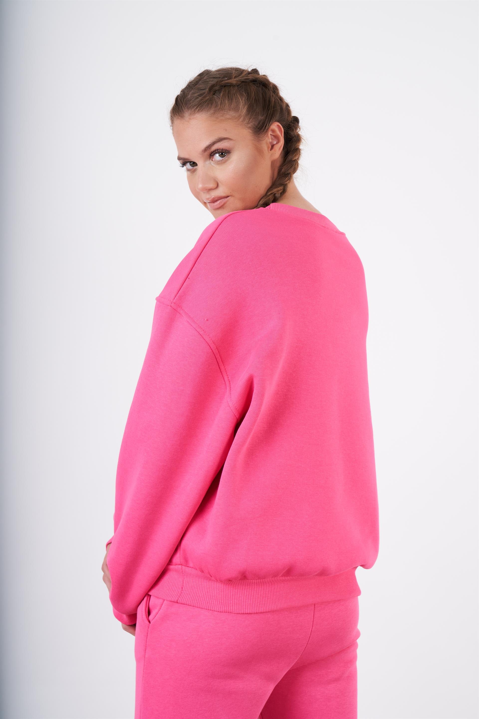 Bisiklet Yaka Basic Sweatshirt