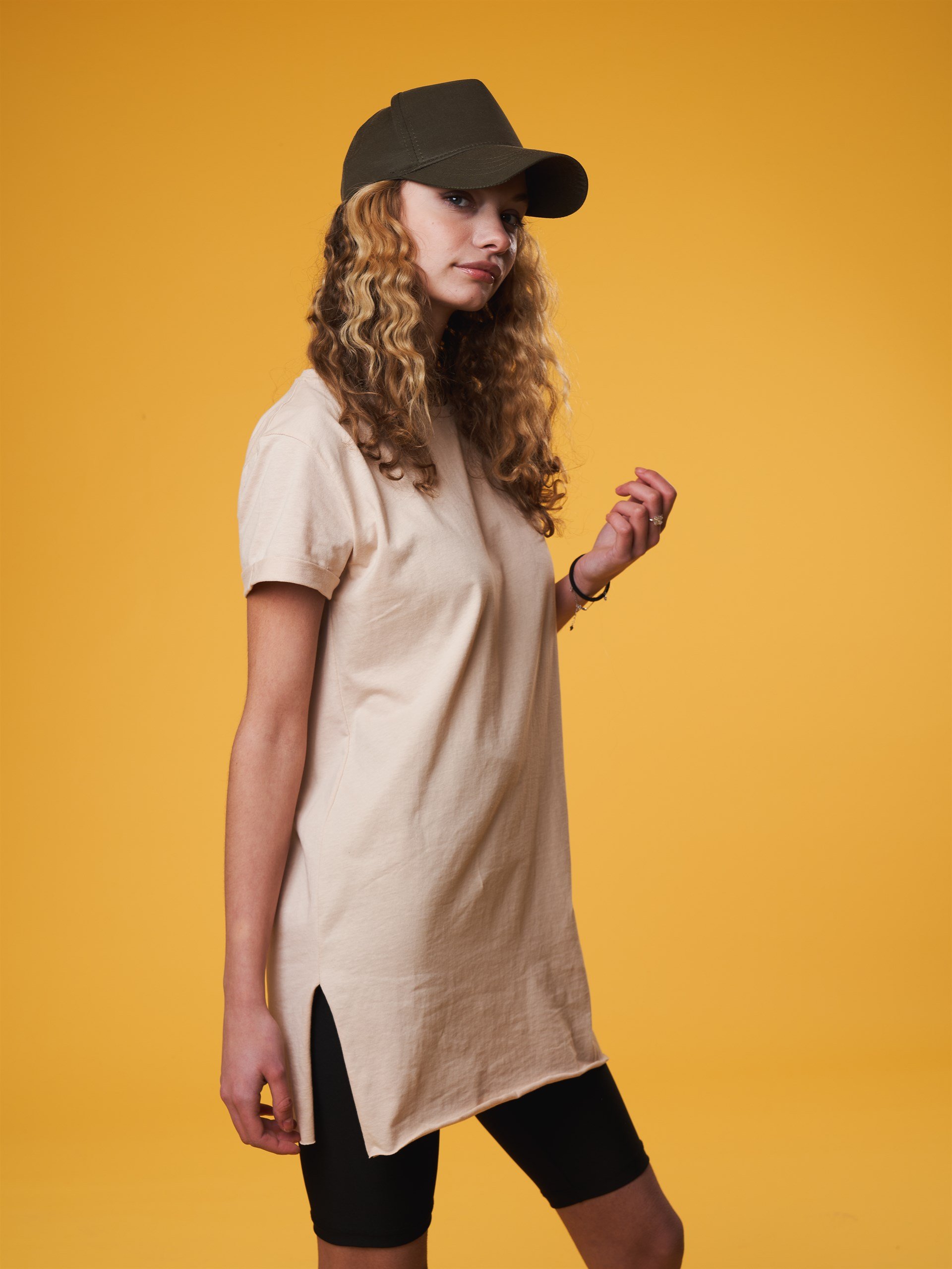 Bisiklet Yaka Basic Uzun T-shirt