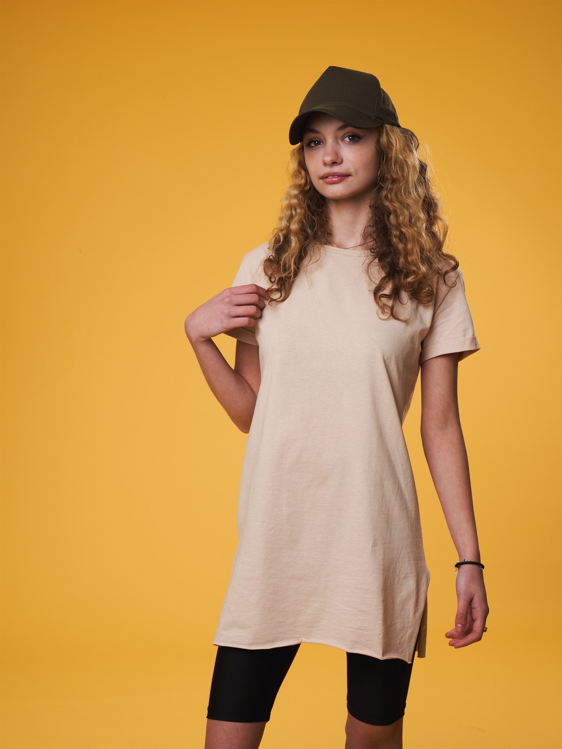 Bisiklet Yaka Basic Uzun T-shirt