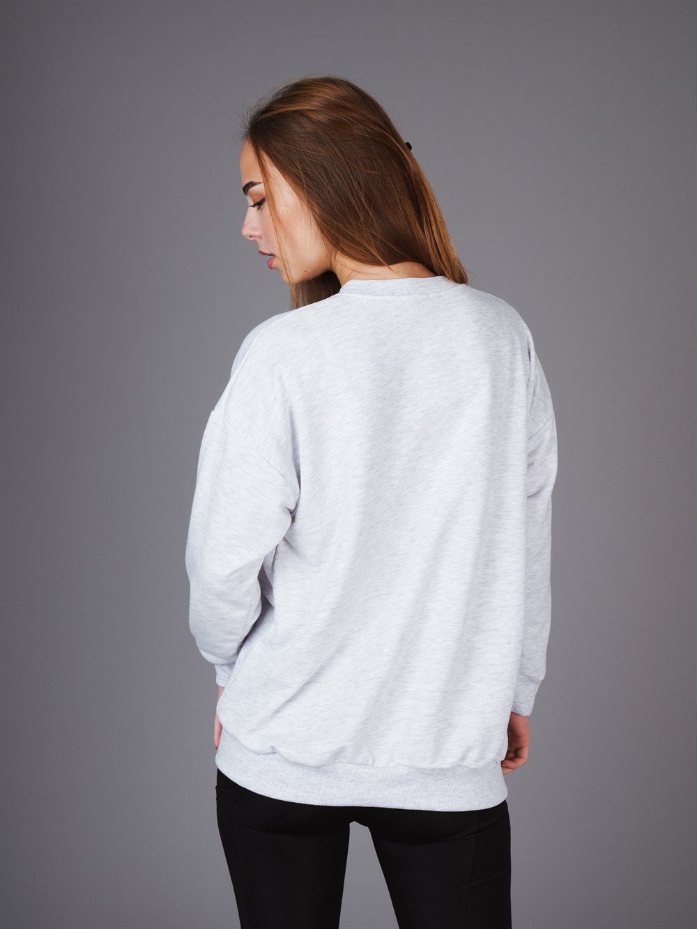 Bisiklet Yaka Hard Rock Yazı Baskılı Sweatshirt