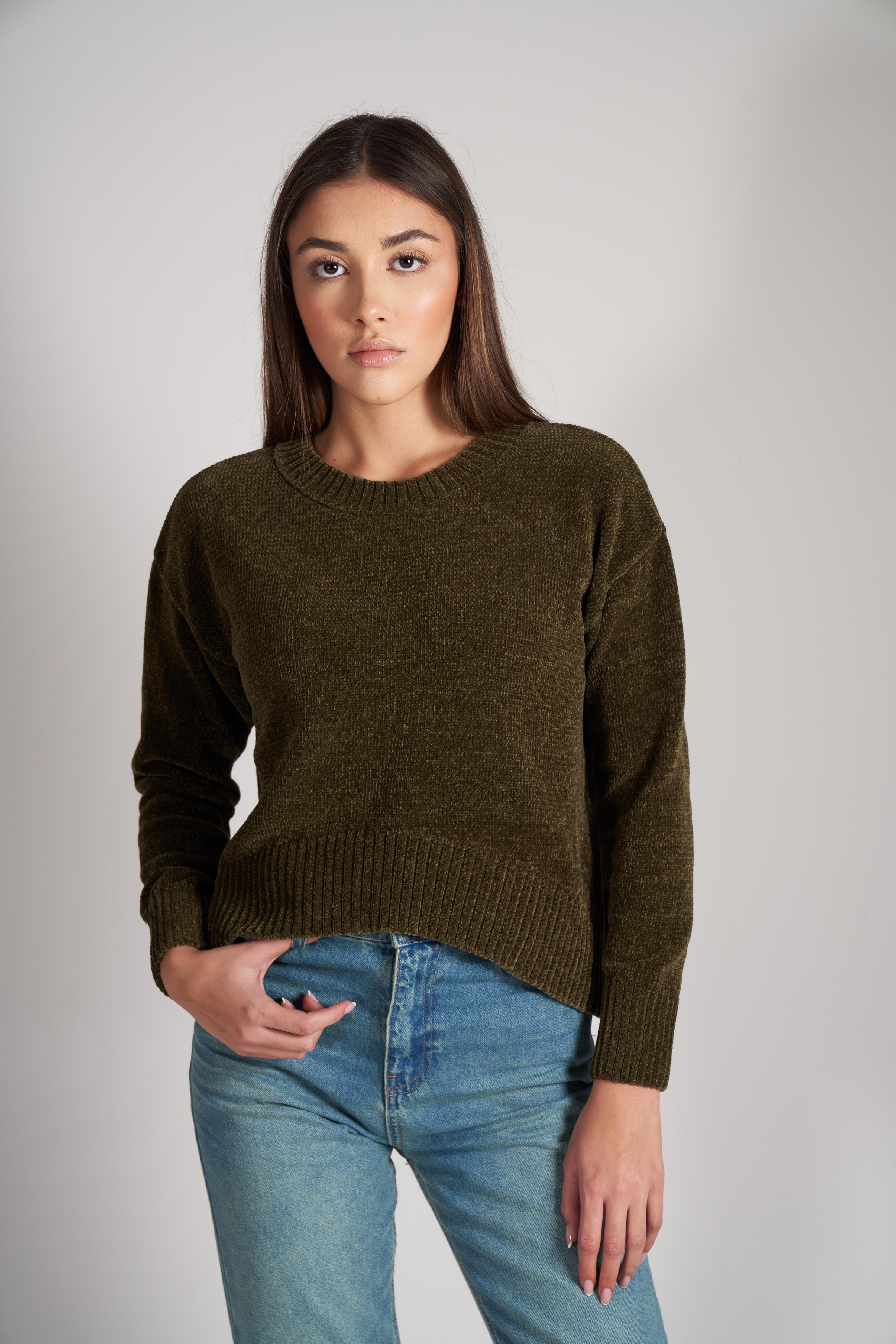 Bisiklet Yaka Kısa Triko Kazak Haki