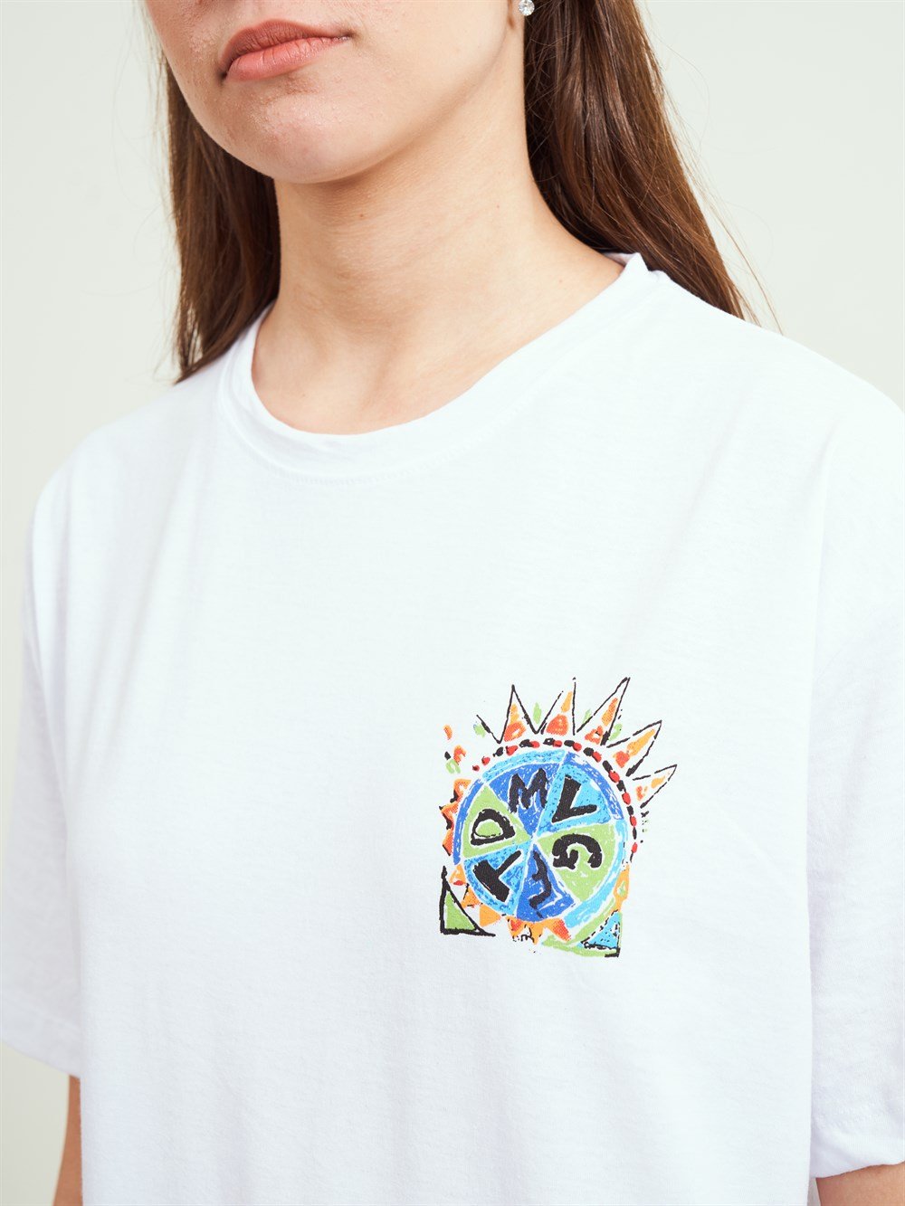 Bisiklet Yaka Tomygf Yazı Baskılı T-shirt