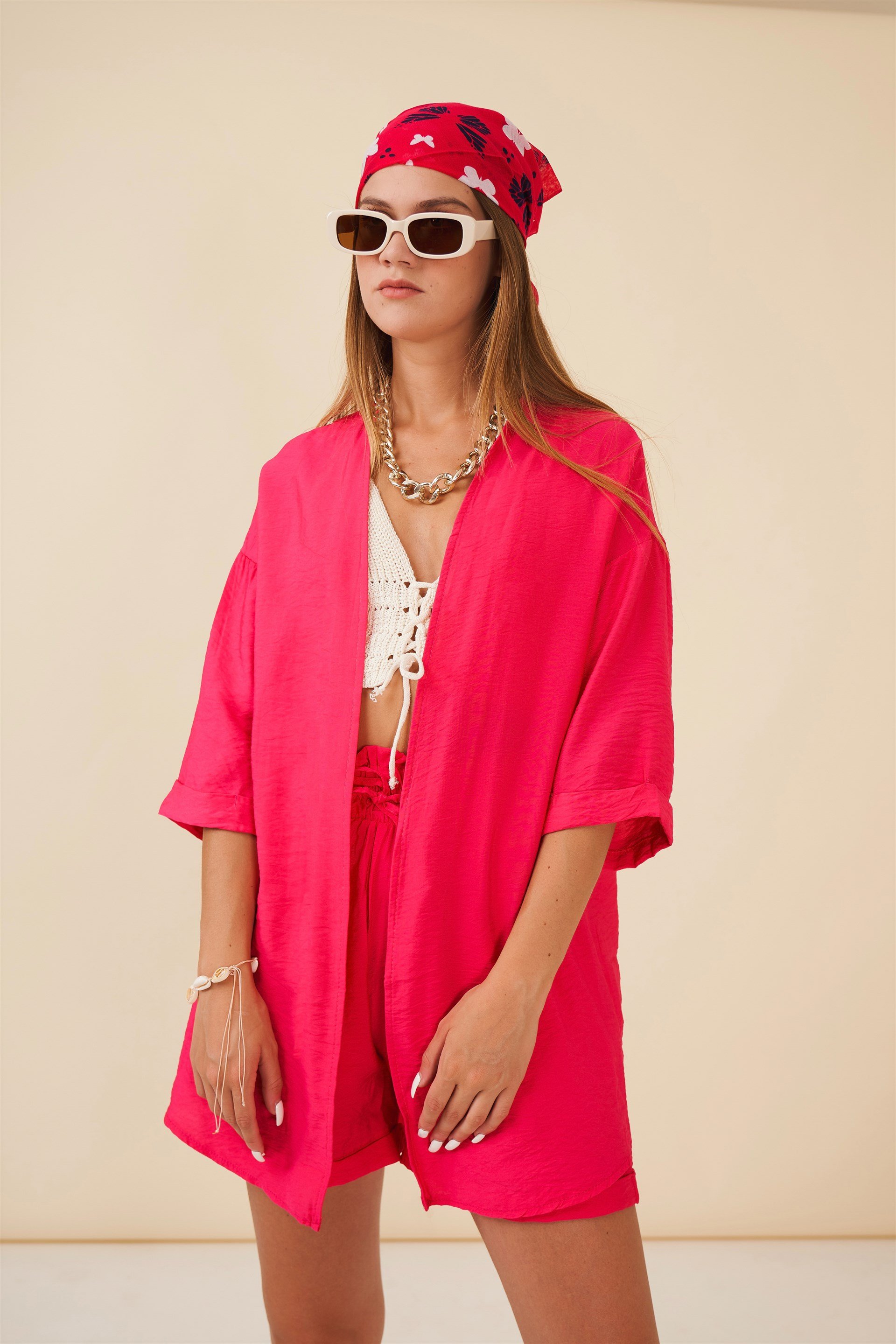 Bodrum Kumaş Dubble Kol Kimono