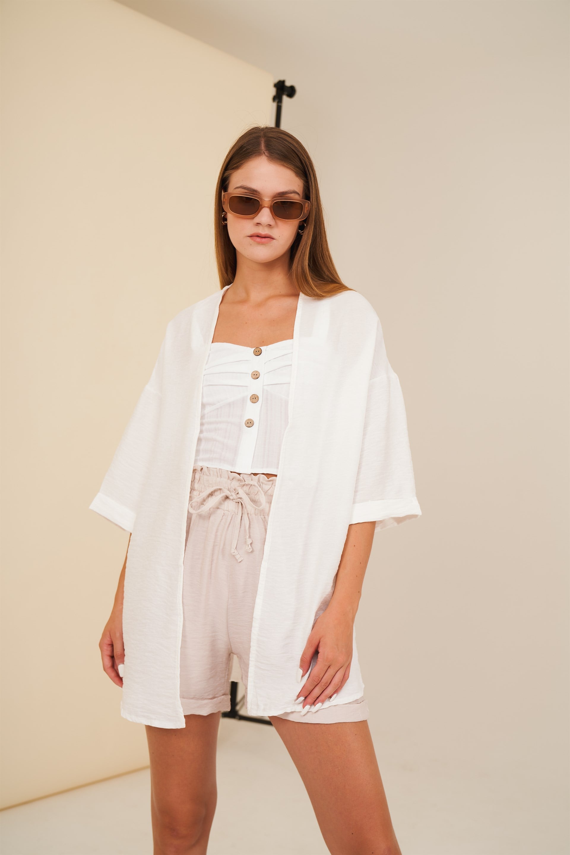 Bodrum Kumaş Dubble Kol Kimono
