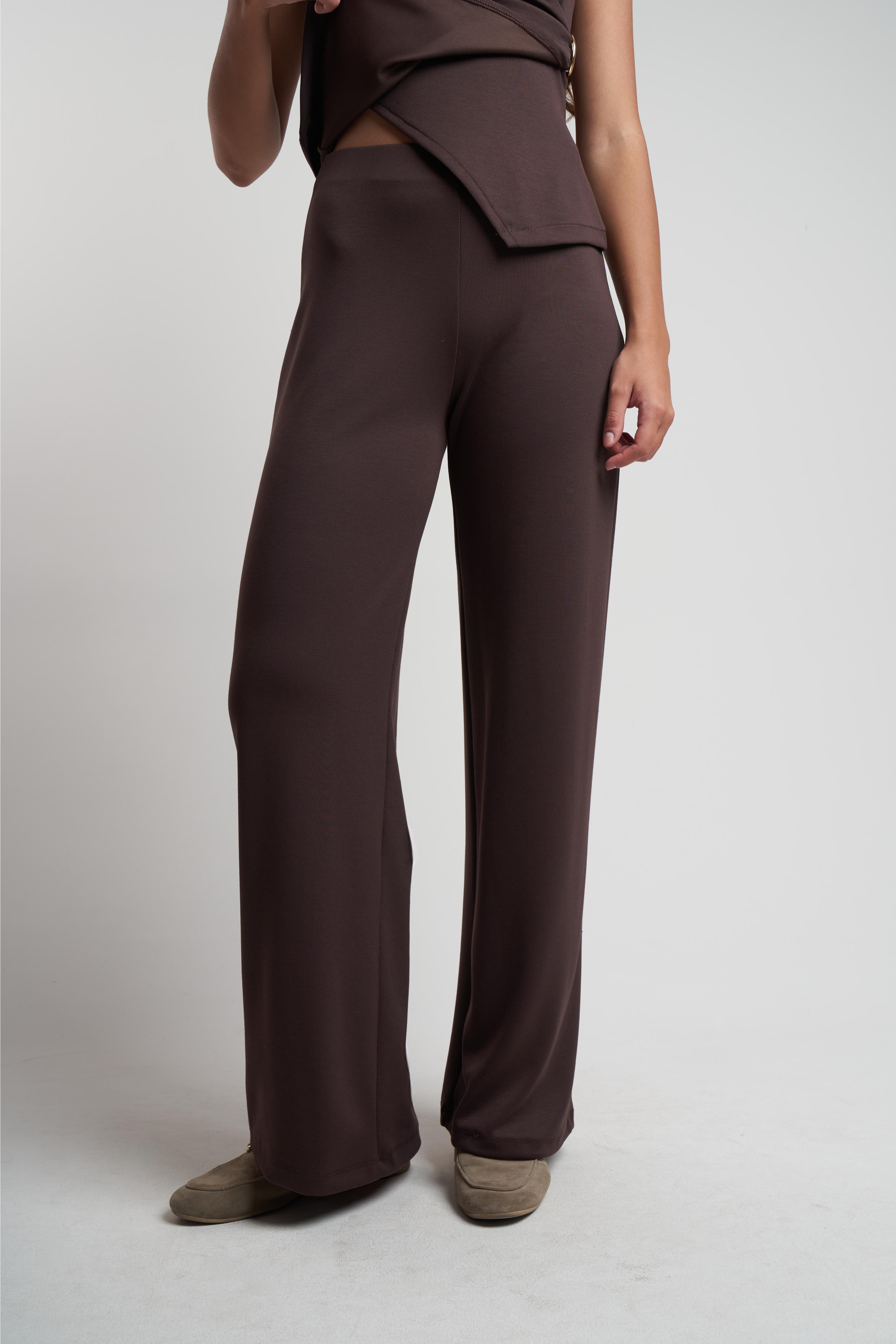 Bol Paça Pantolon Kahve