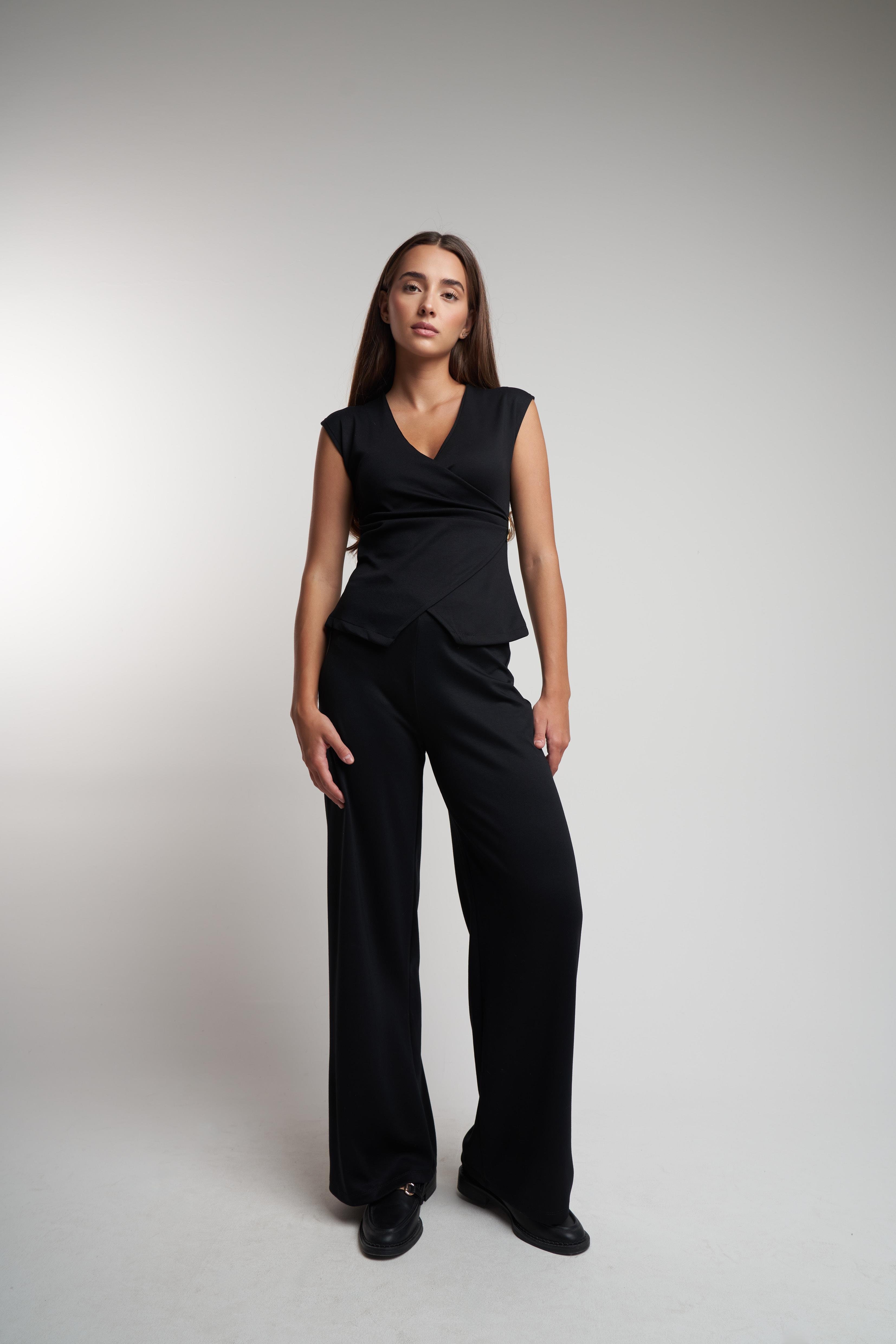 Bol Paça Pantolon Siyah