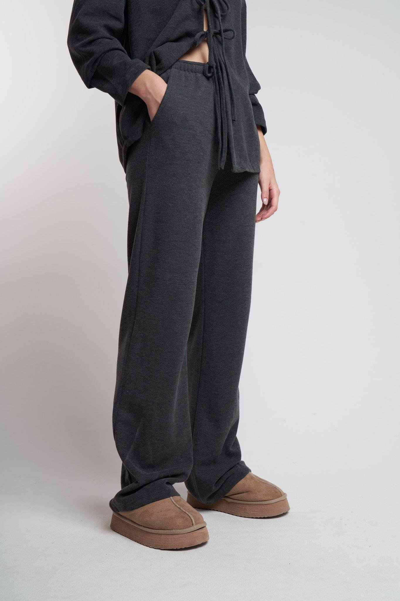 Bol Paça Triko Pantolon Antrasit