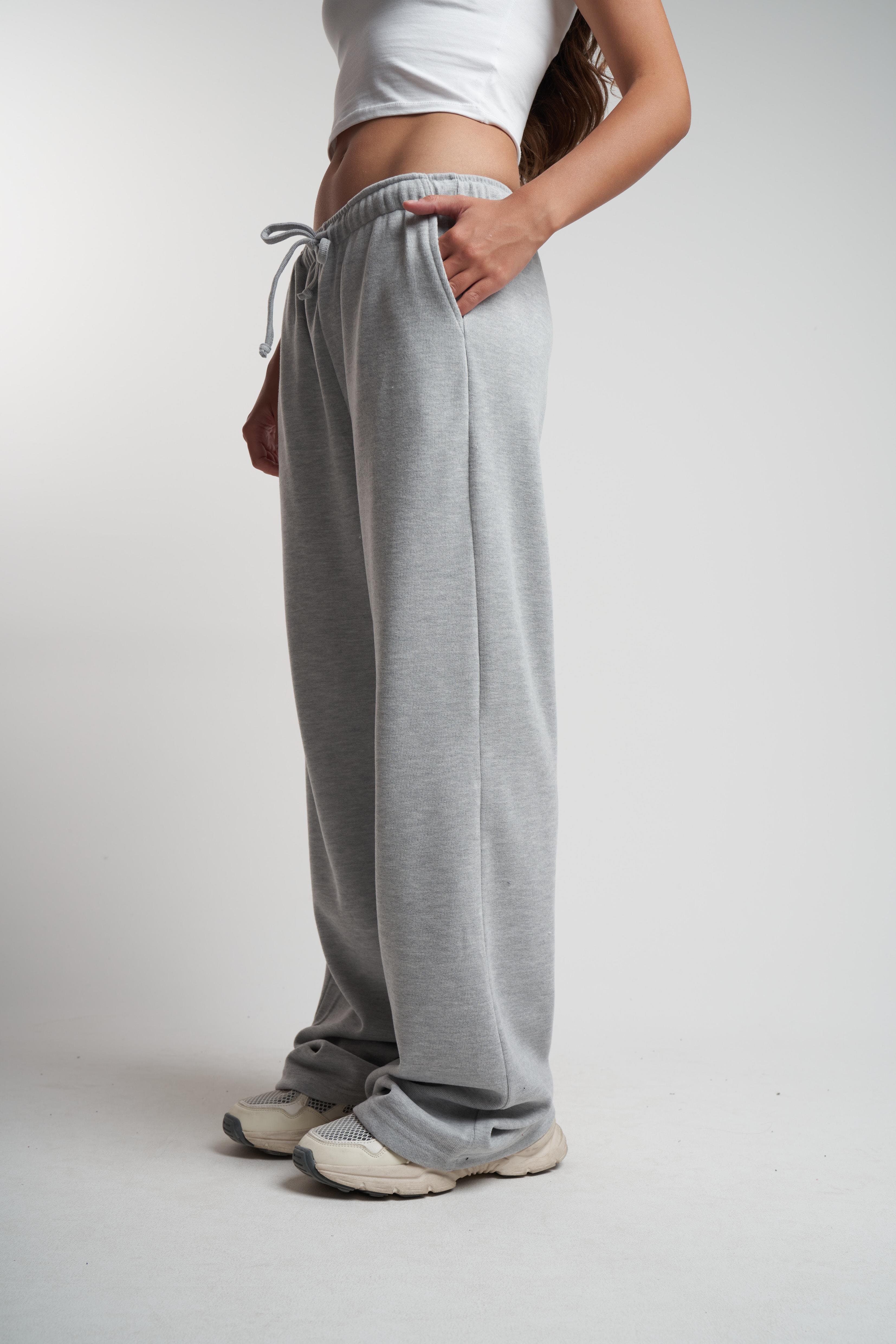 Bol Paça Triko Pantolon Gri